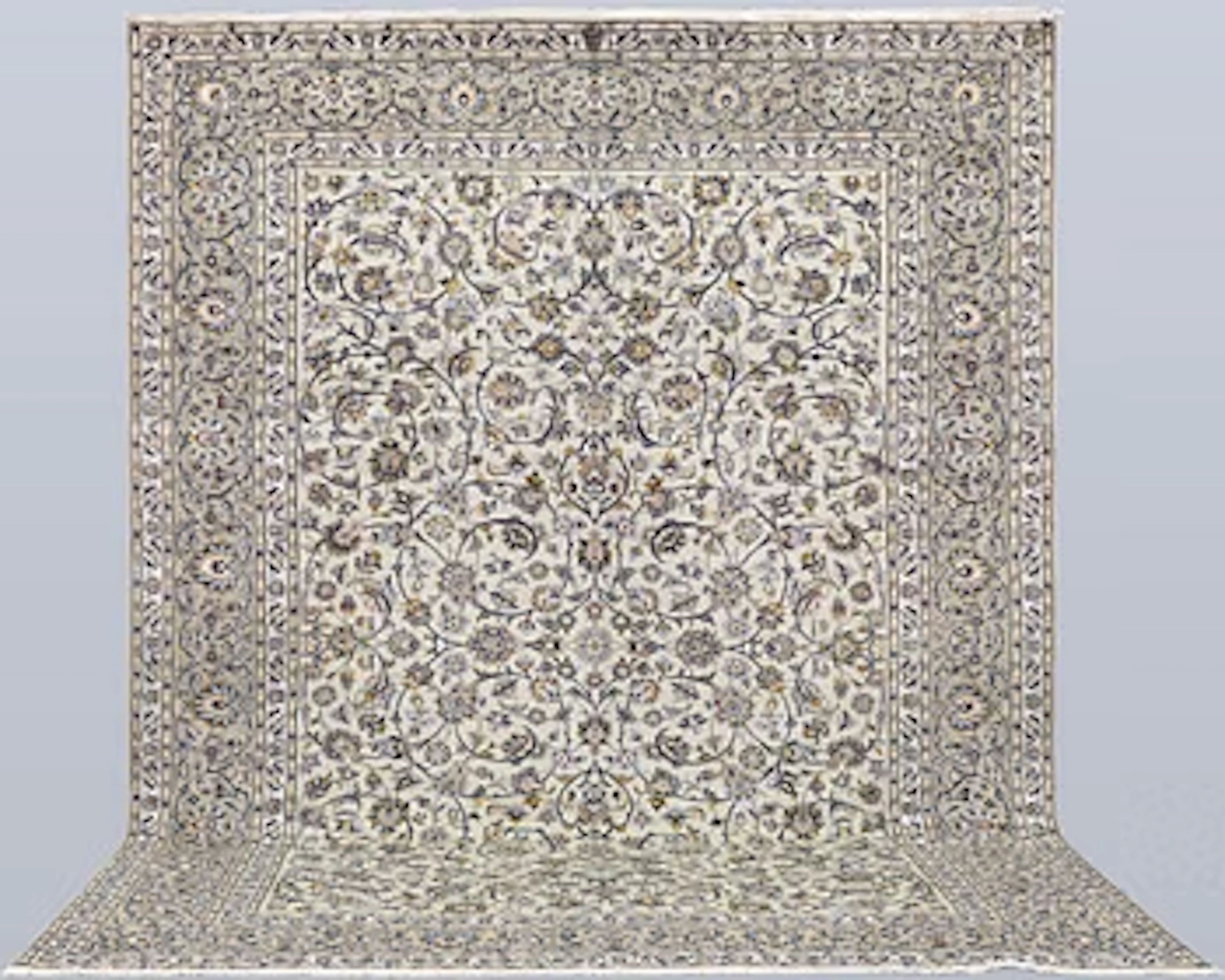 A Keshan carpet, signed, 397 x 302 cm.