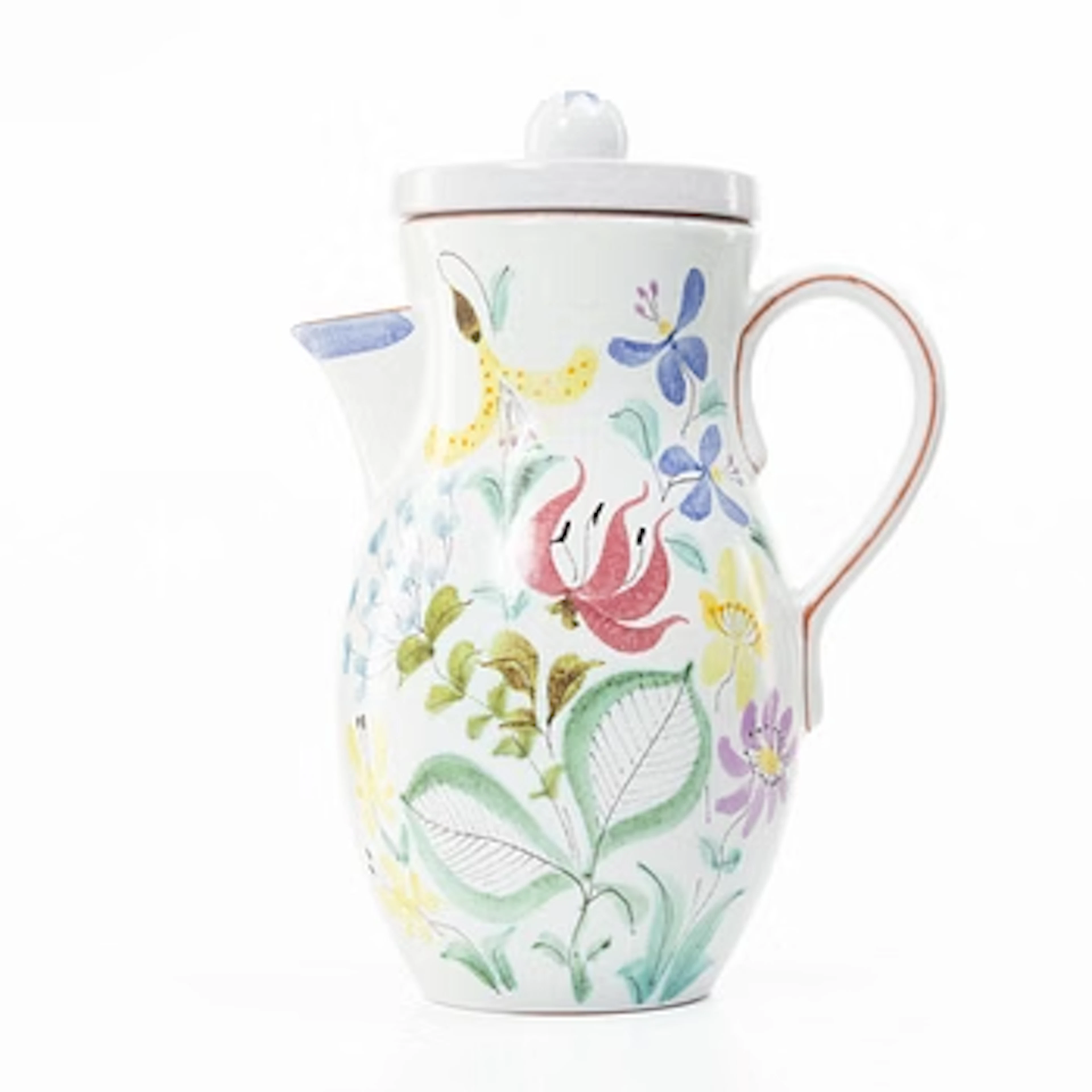 Stig Lindberg, a lidded jug, faience, Gustavsberg Studio.