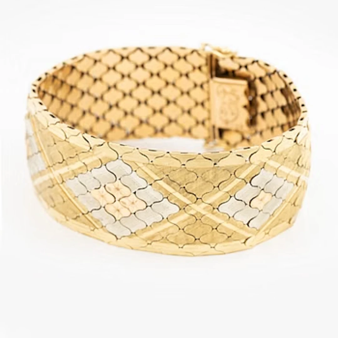 18K multi-coloured gold bracelet.