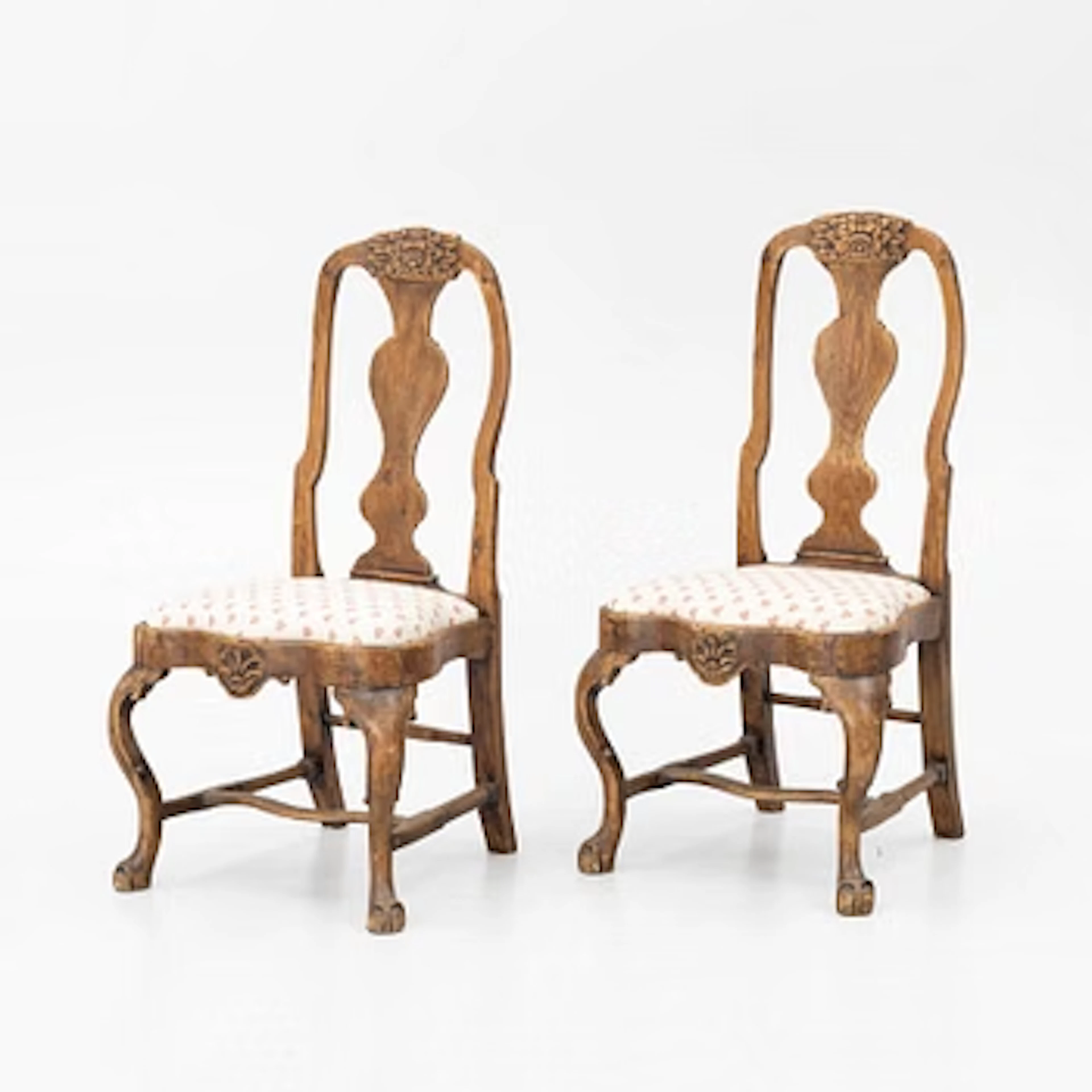 Chairs, a pair, Rococo, western Sweden, 18th century.
