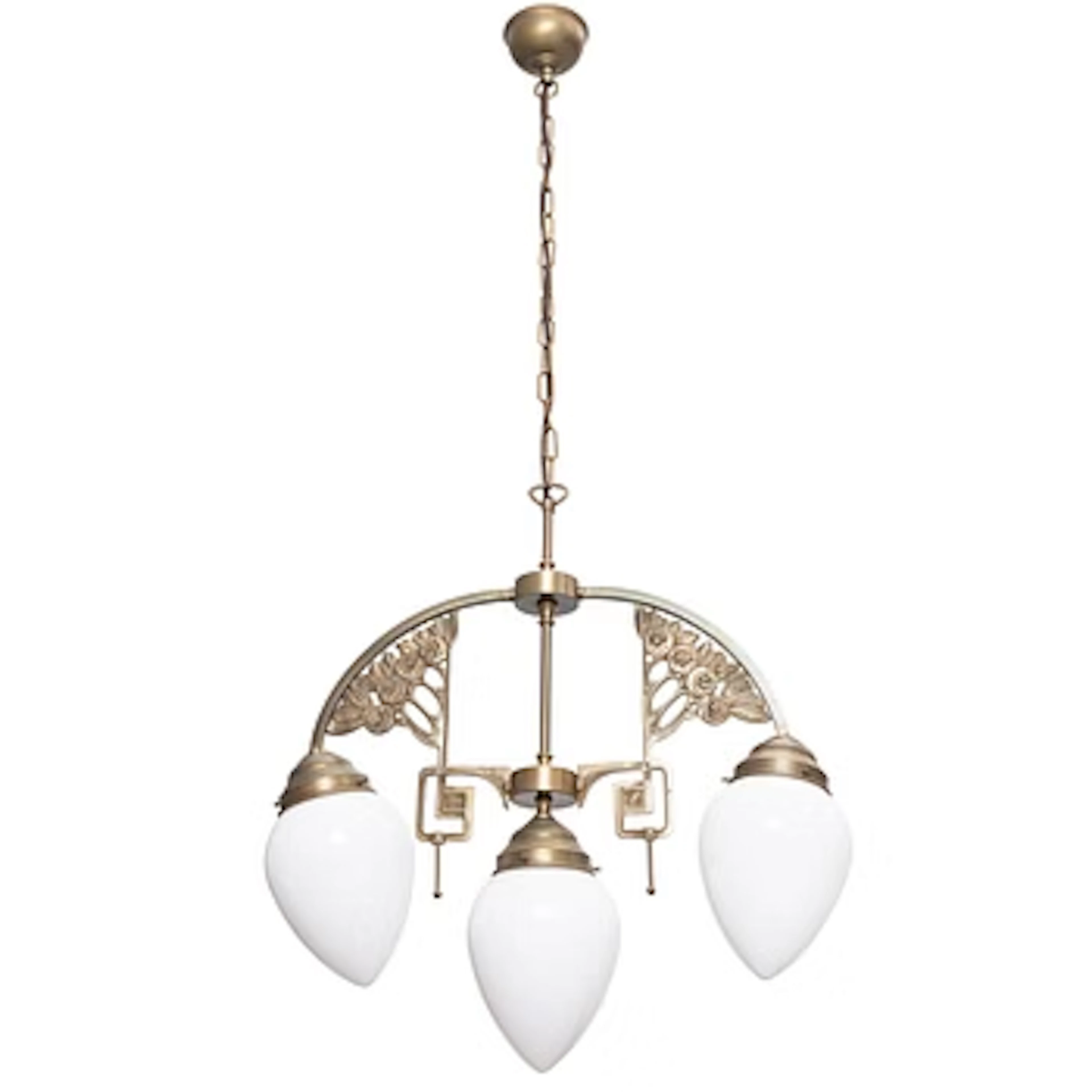 Ceiling lamp, Art Nouveau style, circa 2000, Berliner Messinglampen, Germany.