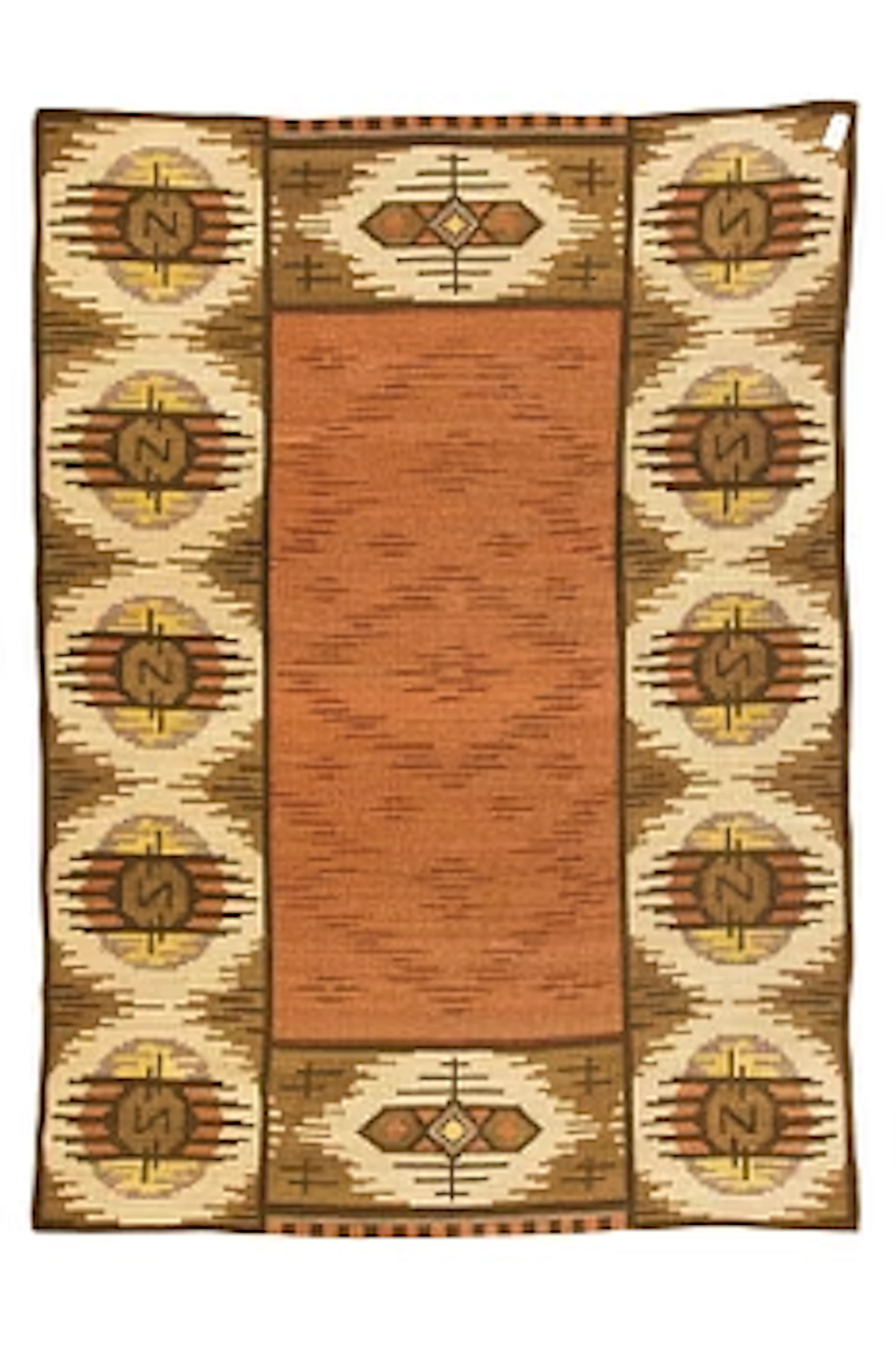 A 1920s Finnish flat weave carpet. Cica. 325 x 227 cm.