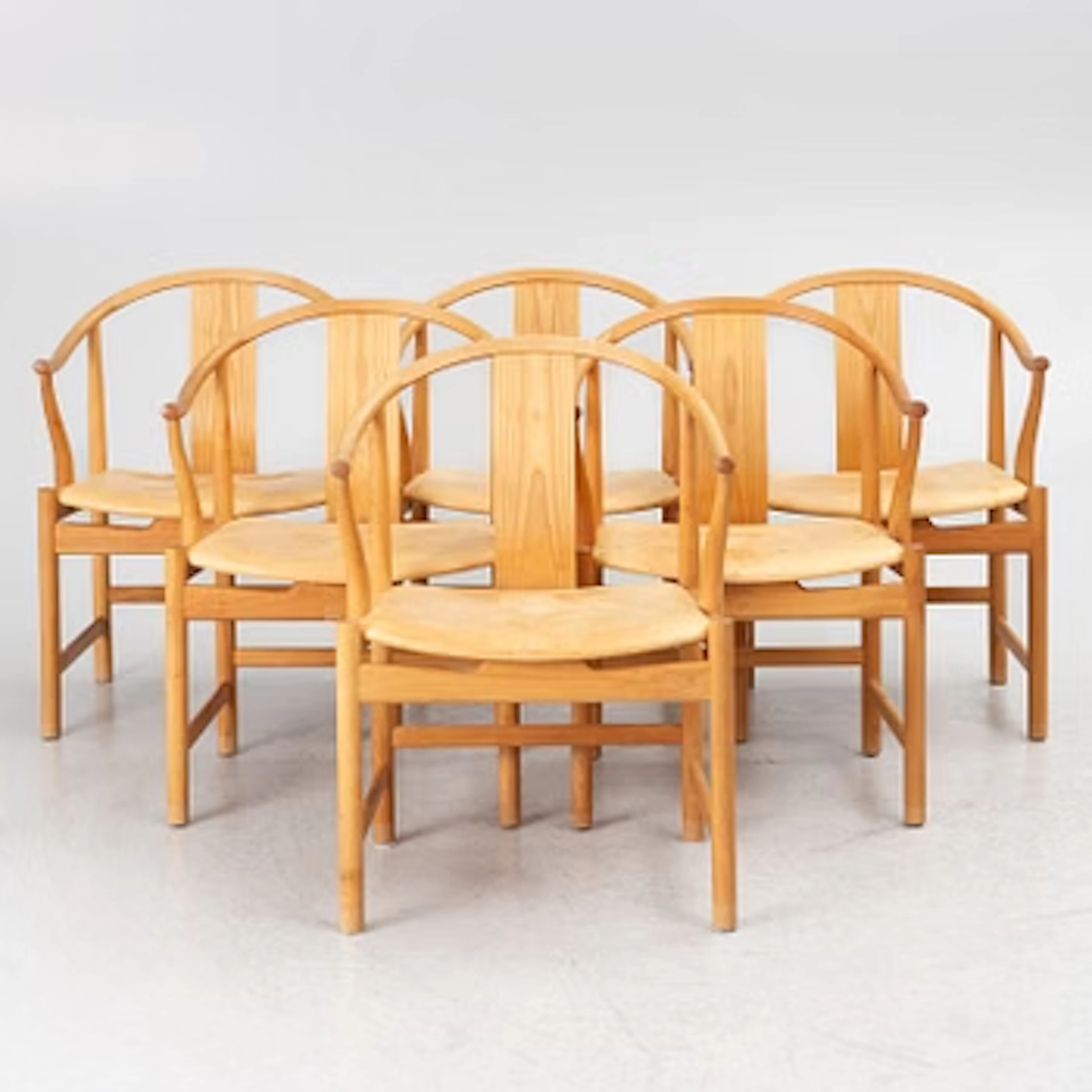 Hans J. Wegner, six model PP66 'Chinese Chair' chairs, PP Møbler