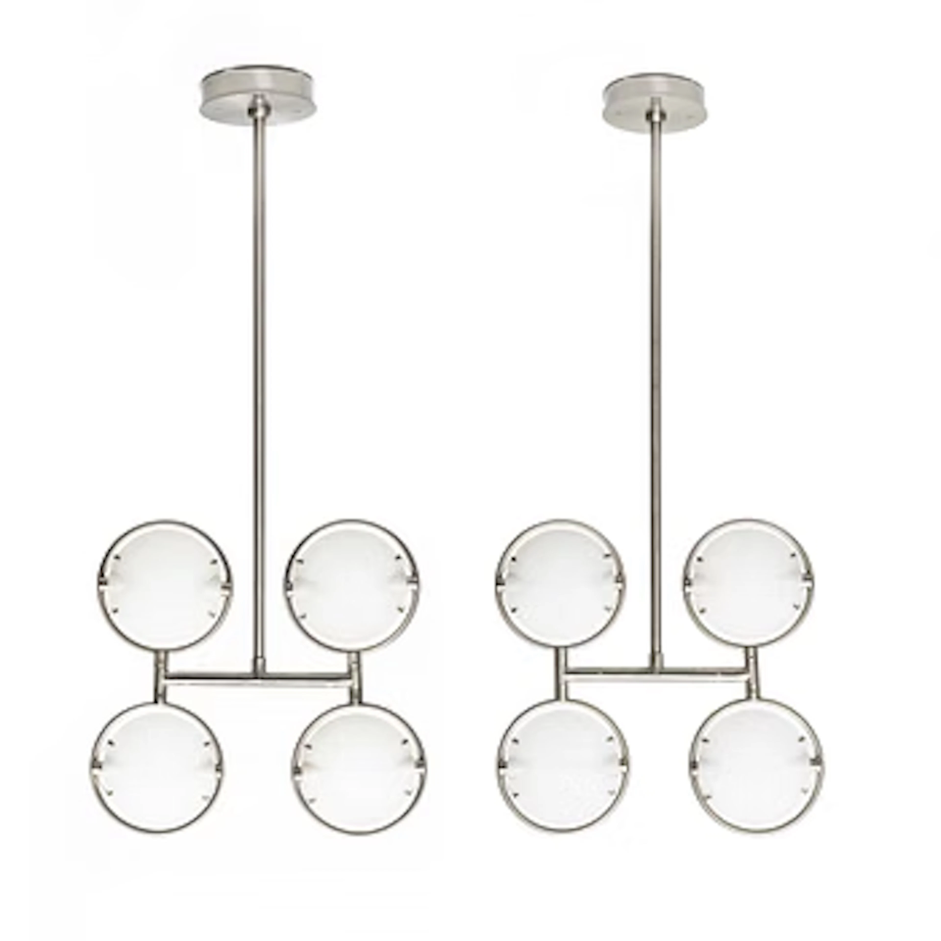 Fontana Arte, ceiling lamps, a pair, "Nobi".
