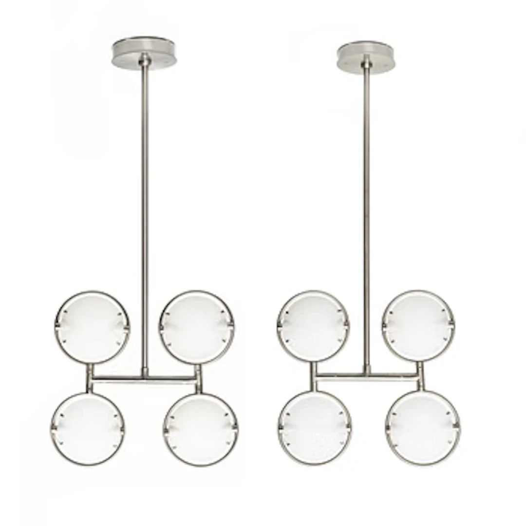 Fontana Arte, ceiling lamps, a pair, "Nobi".