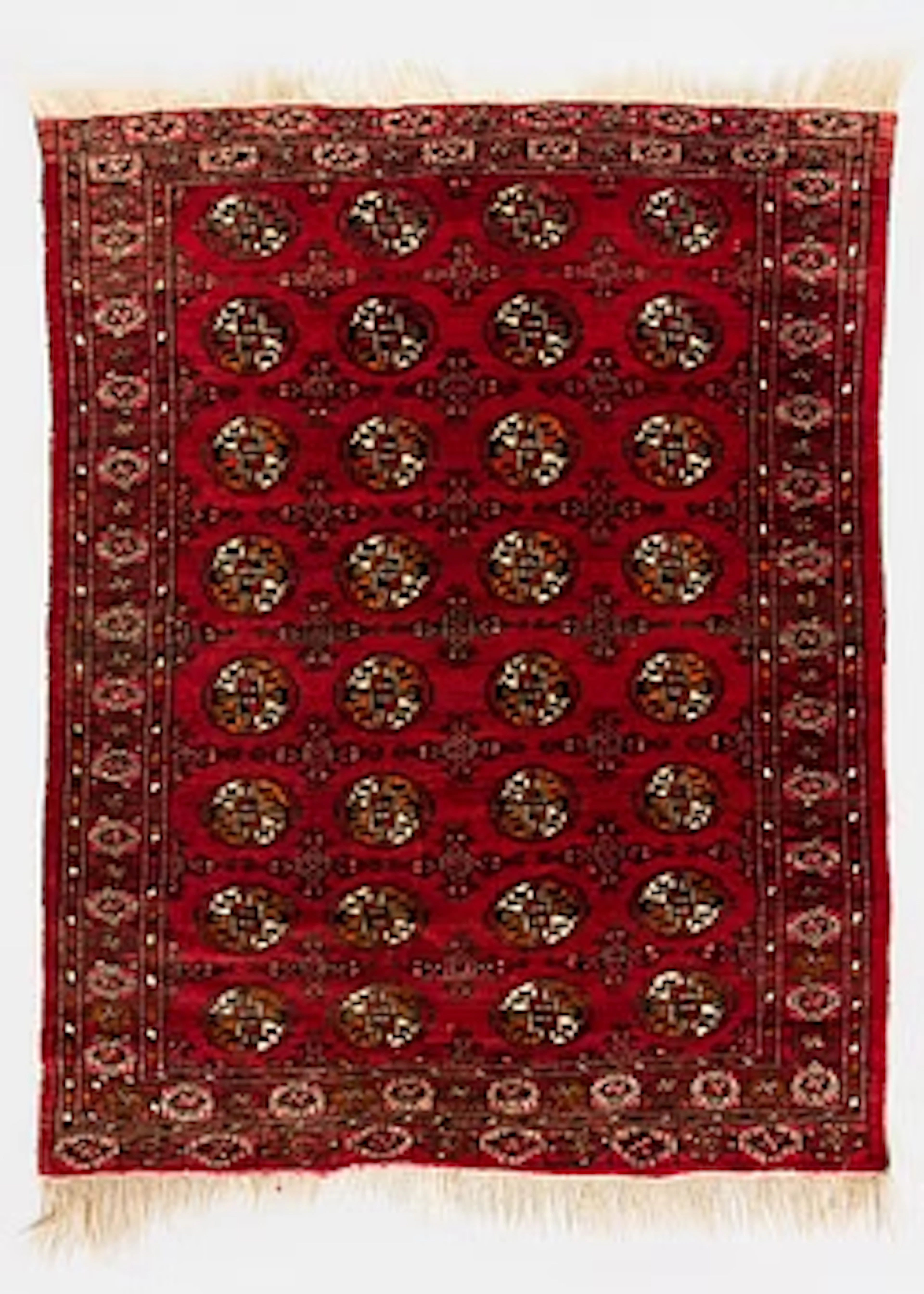 A carpet, Tekke, Turkmen semiantique, ca. 144 x 114 cm.