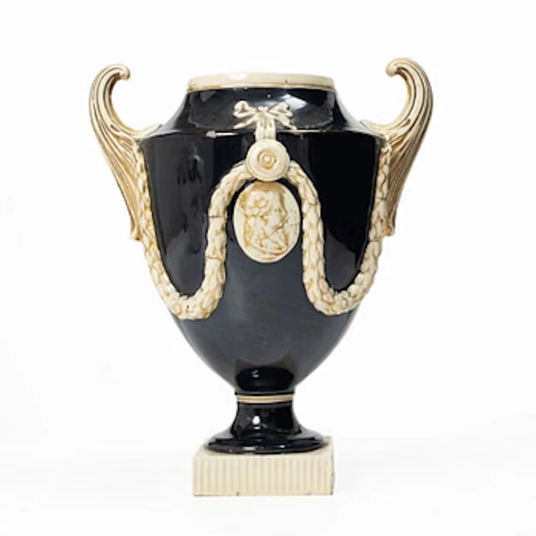 A faience vase, probably Marieberg, late 18th Century.
