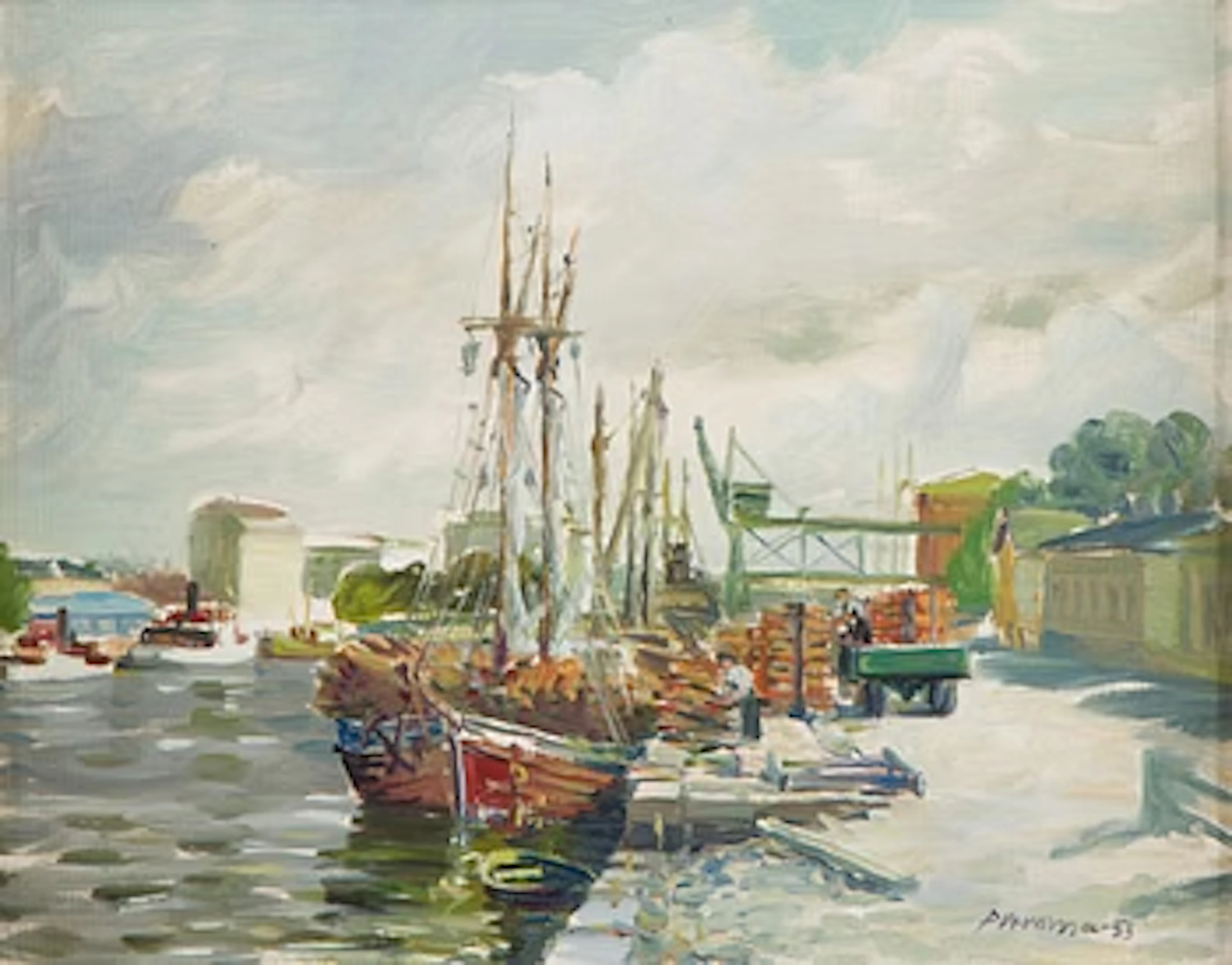 Pentti Veroma, Harbour motif.