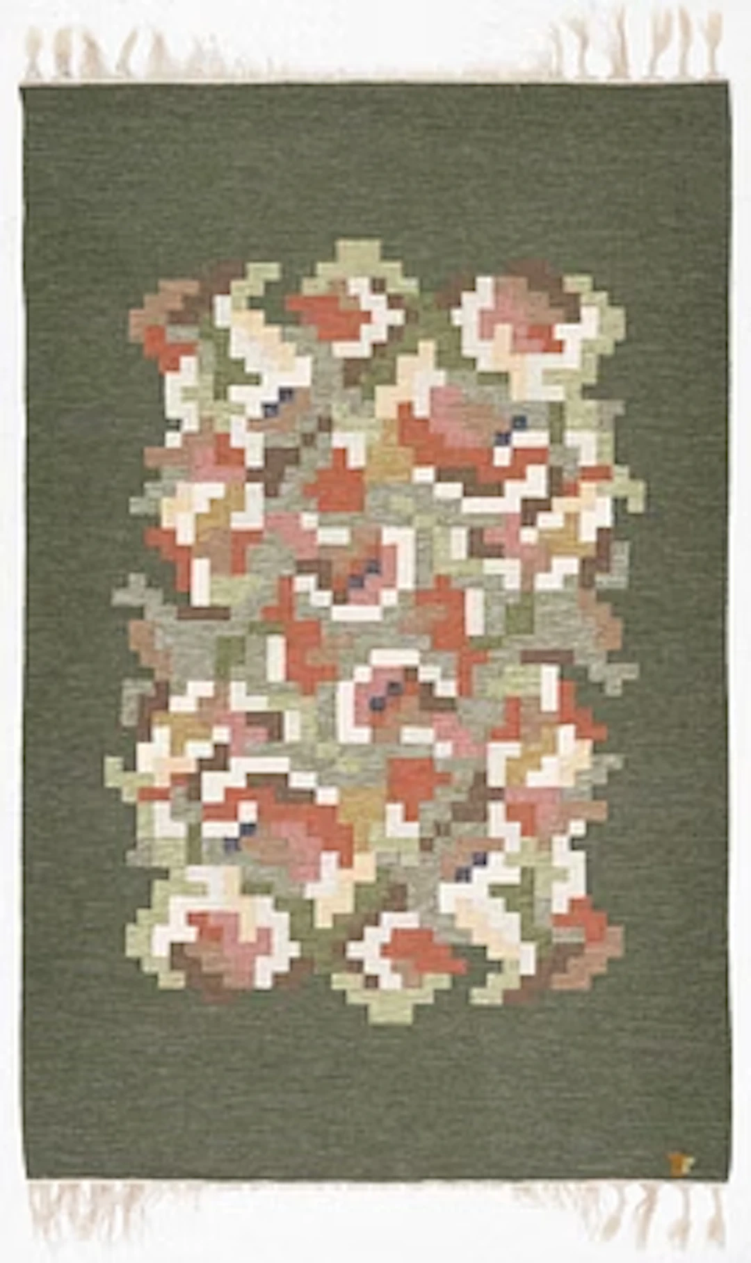 Erik Lundberg, a 'Korall' flat weave rug, c. 217 x 141 cm.
