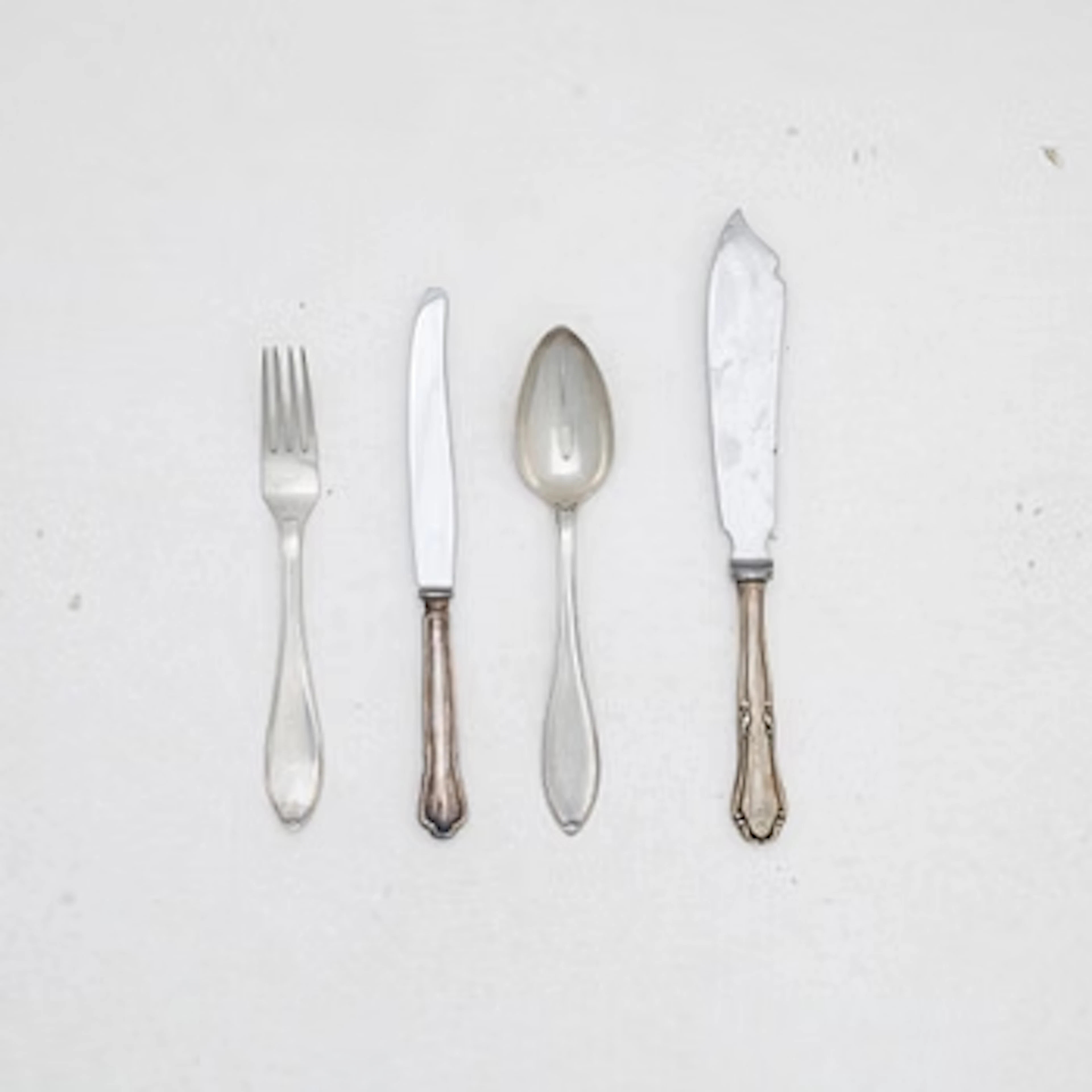 Cutlery, 28 pieces, silver, including CG Hallberg, Stockholm, 1904.