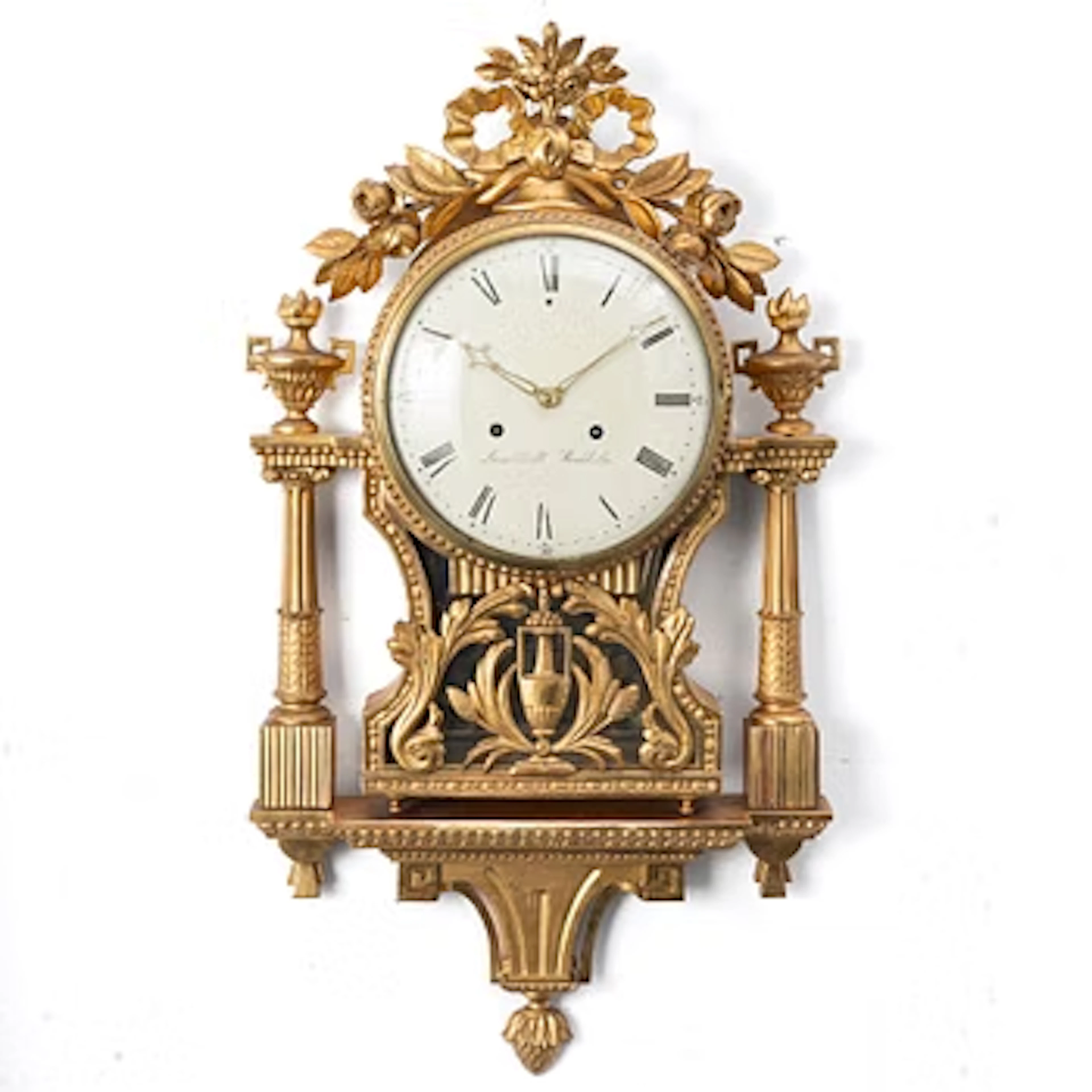 A Late Gustavian Wall clock, by Anders Lundstedt (watchmaker in Stockholm