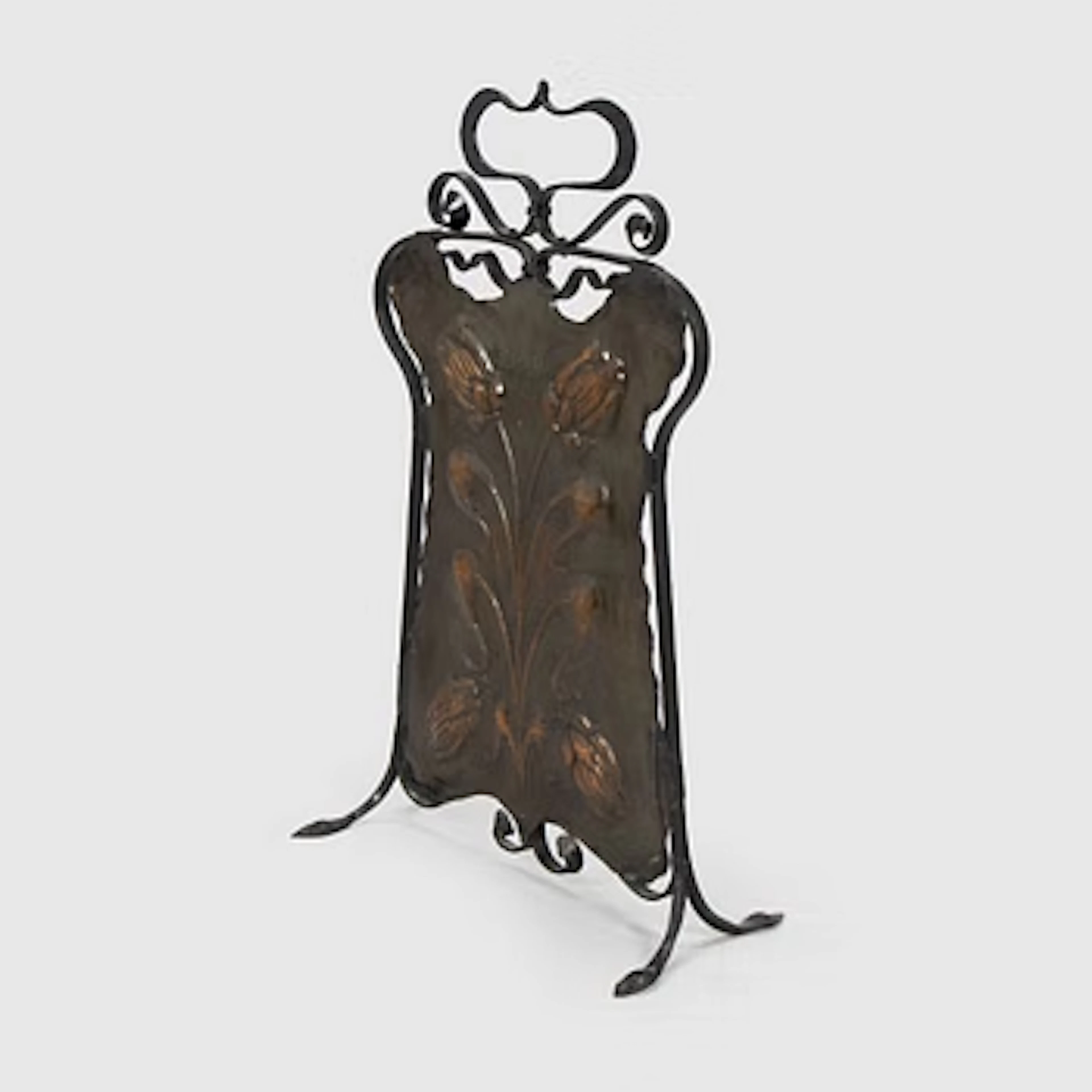 Fire screen, early 20th century.