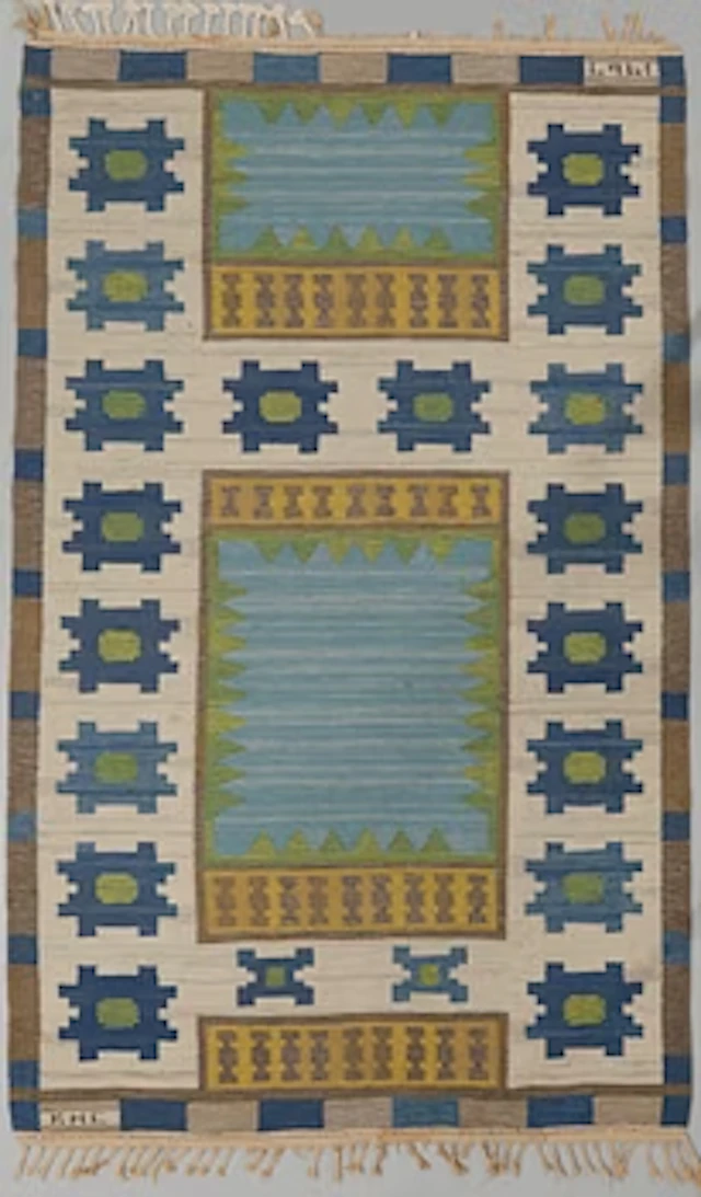 Kenneth Henry Cope, rug, rölakan, approx. 230 x 142 cm.