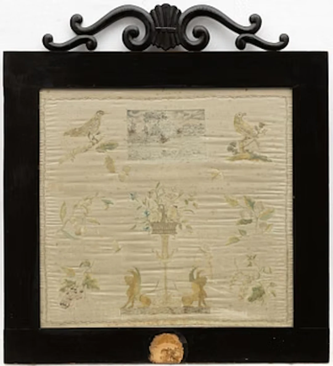 Silk embroidery, first half of the 19th century.