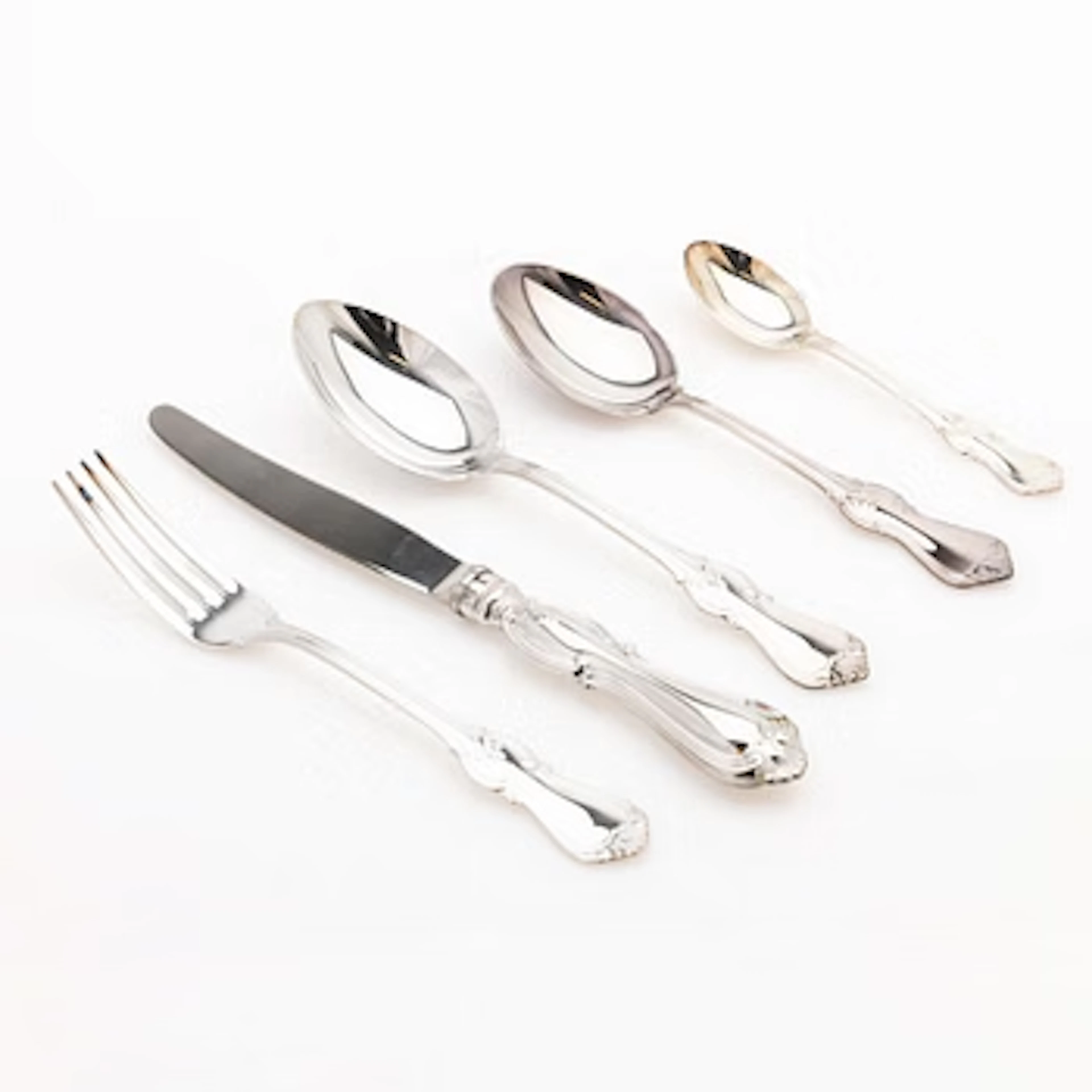 Cutlery, 45 pieces, silver, “Olga”, GAB, second half of the 20th century.