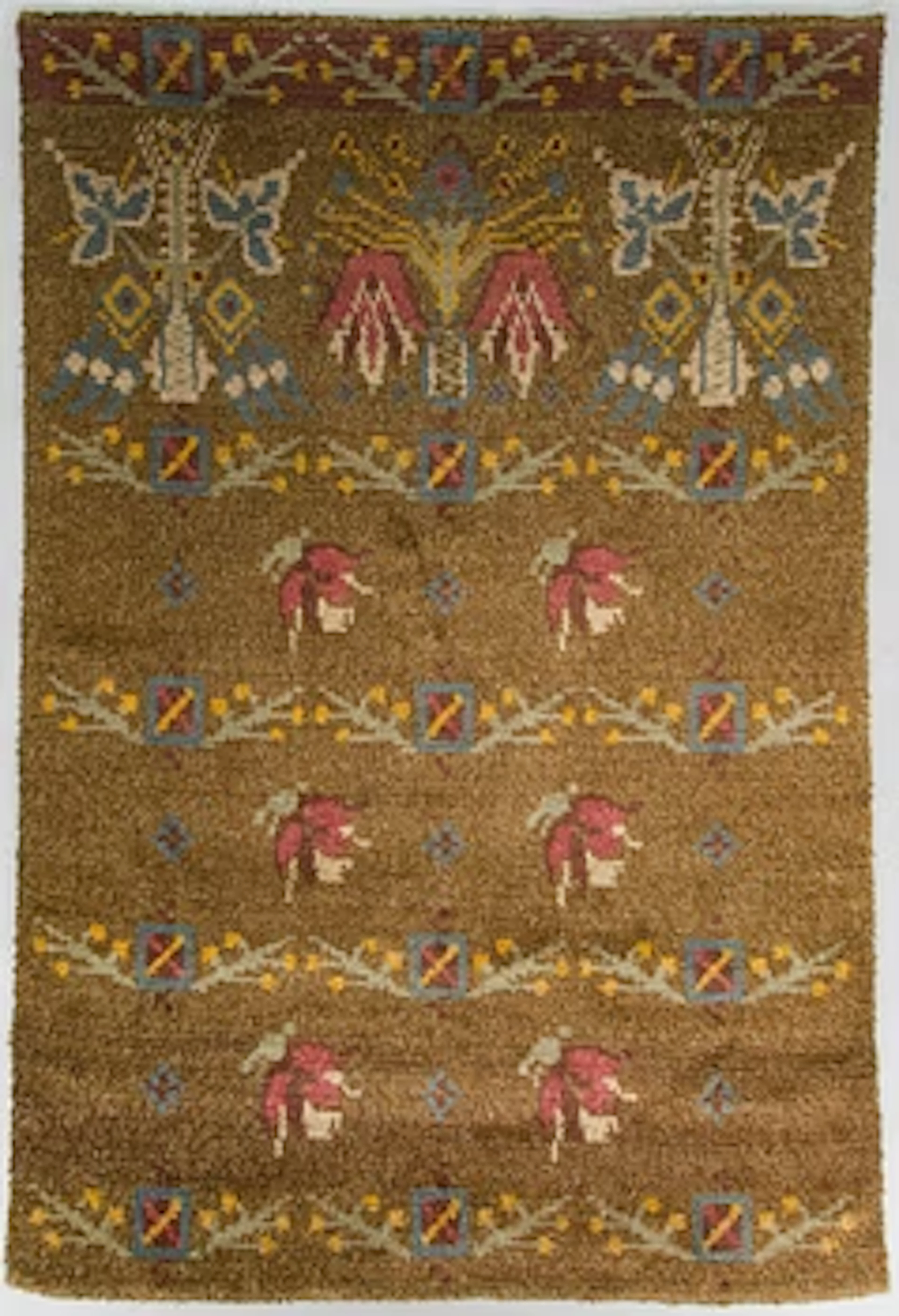 Bench rug, early 20th century. Circa 245 x1 60 cm.