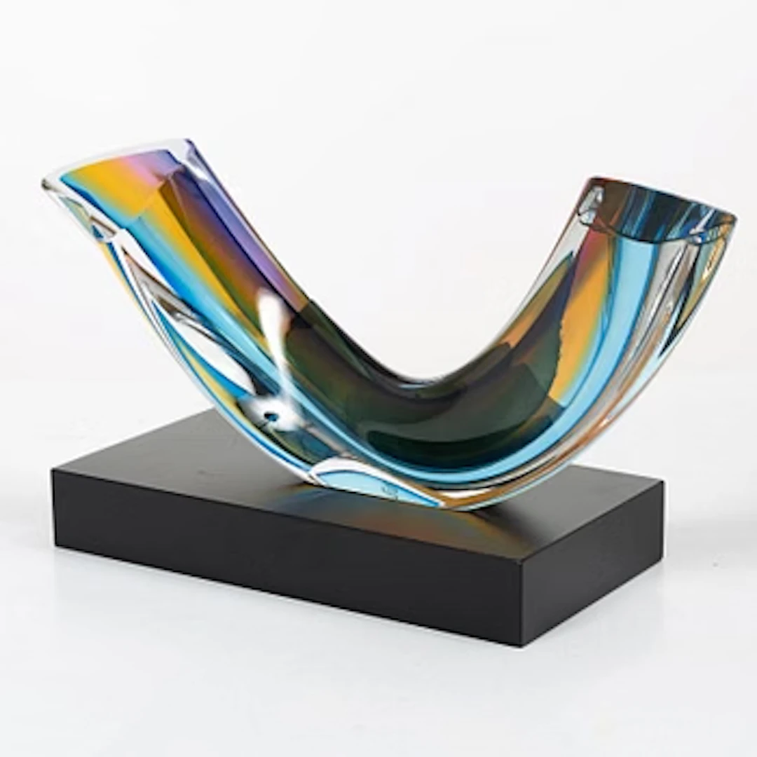 Göran Wärff, a 'Fenomen Prisma' sculpture, Kosta Boda.