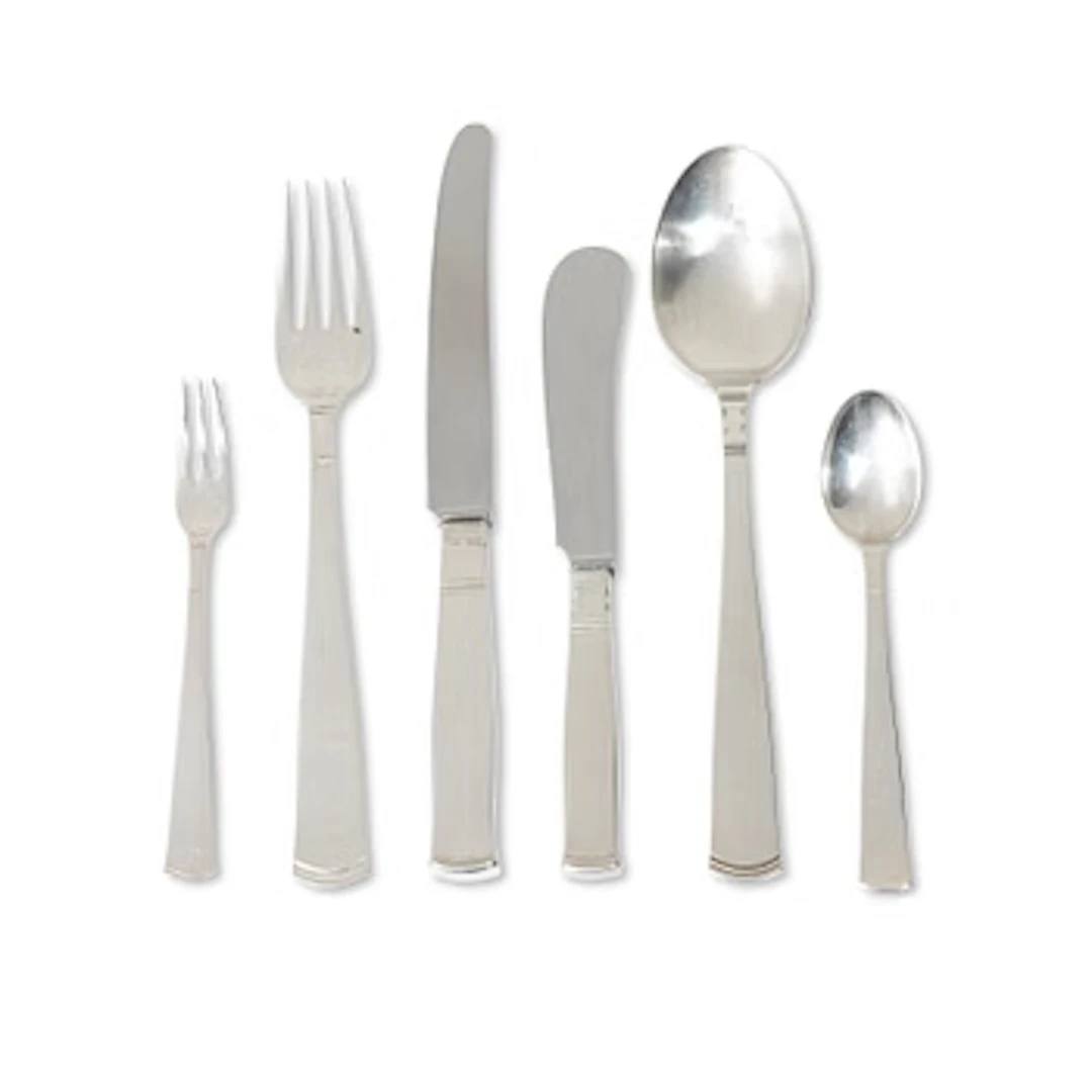 Jacob Ängman, Cutlery, 44 pieces, silver, “Rosenholm”, GAB, some Eskilstuna