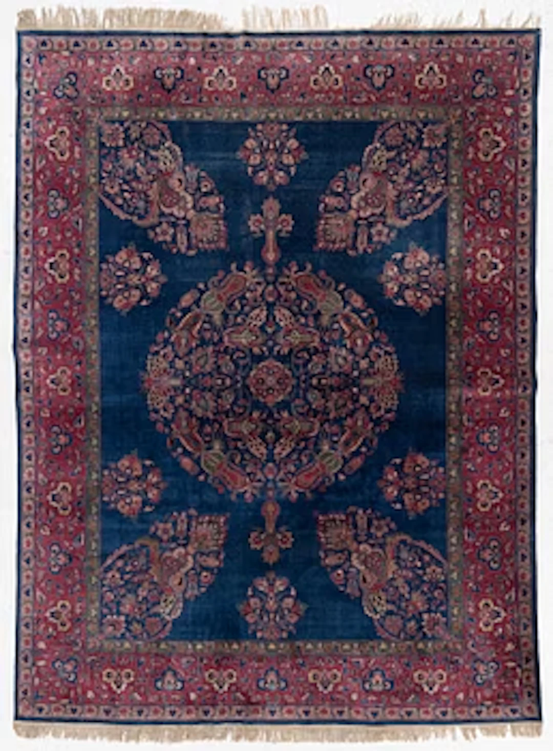 A semi-antique Amritsar carpet, north India c. 359 x 272 cm.