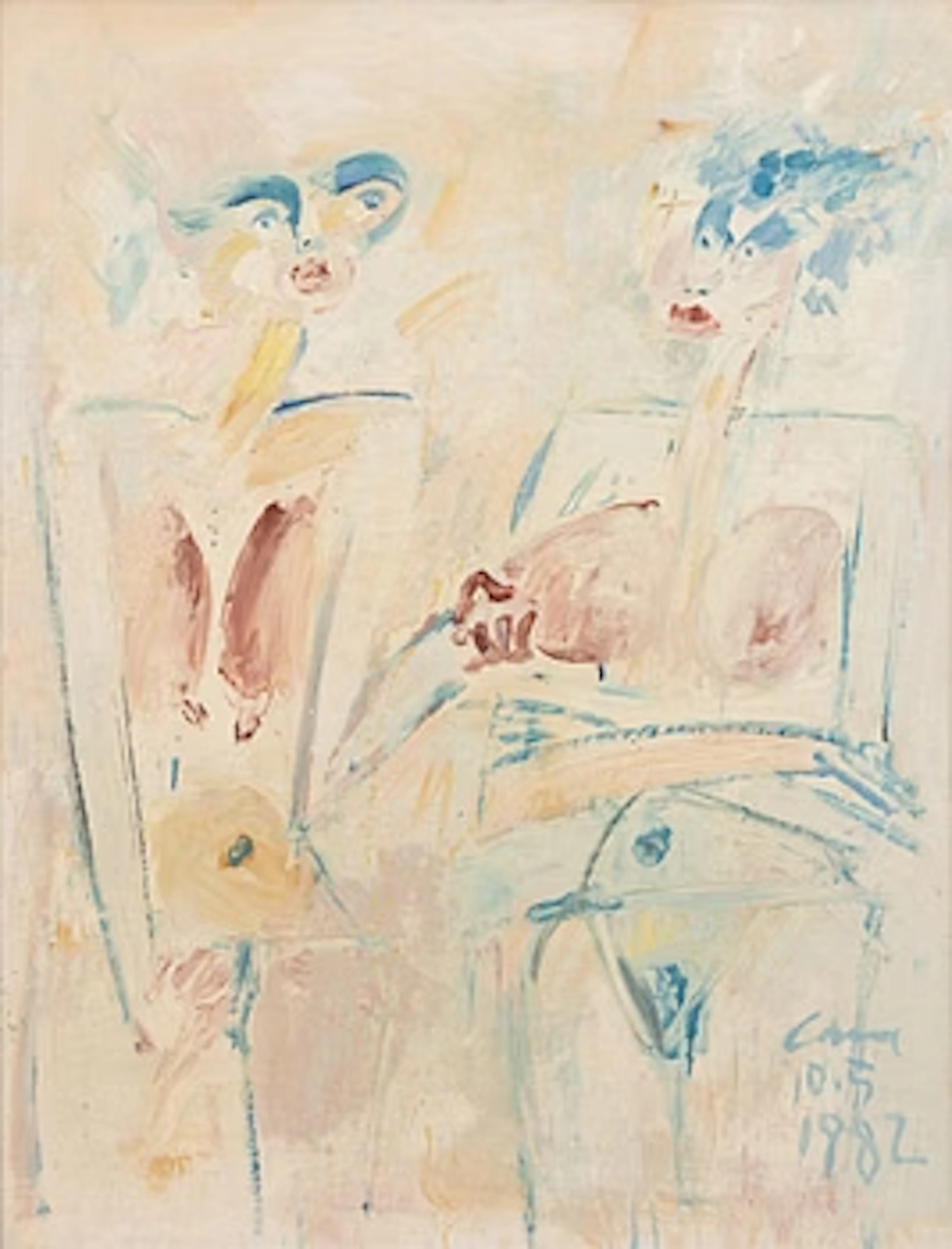 Louis Cane, Figural composition.