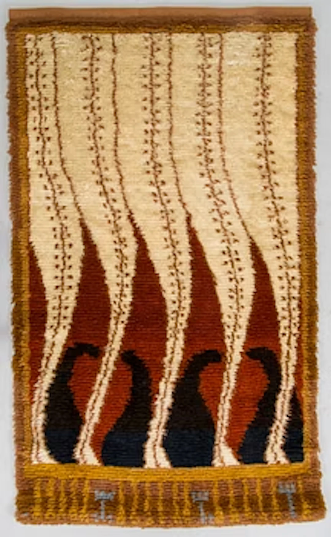 Akseli Gallen-Kallela, A finnish long pile rya rug, model for Friends