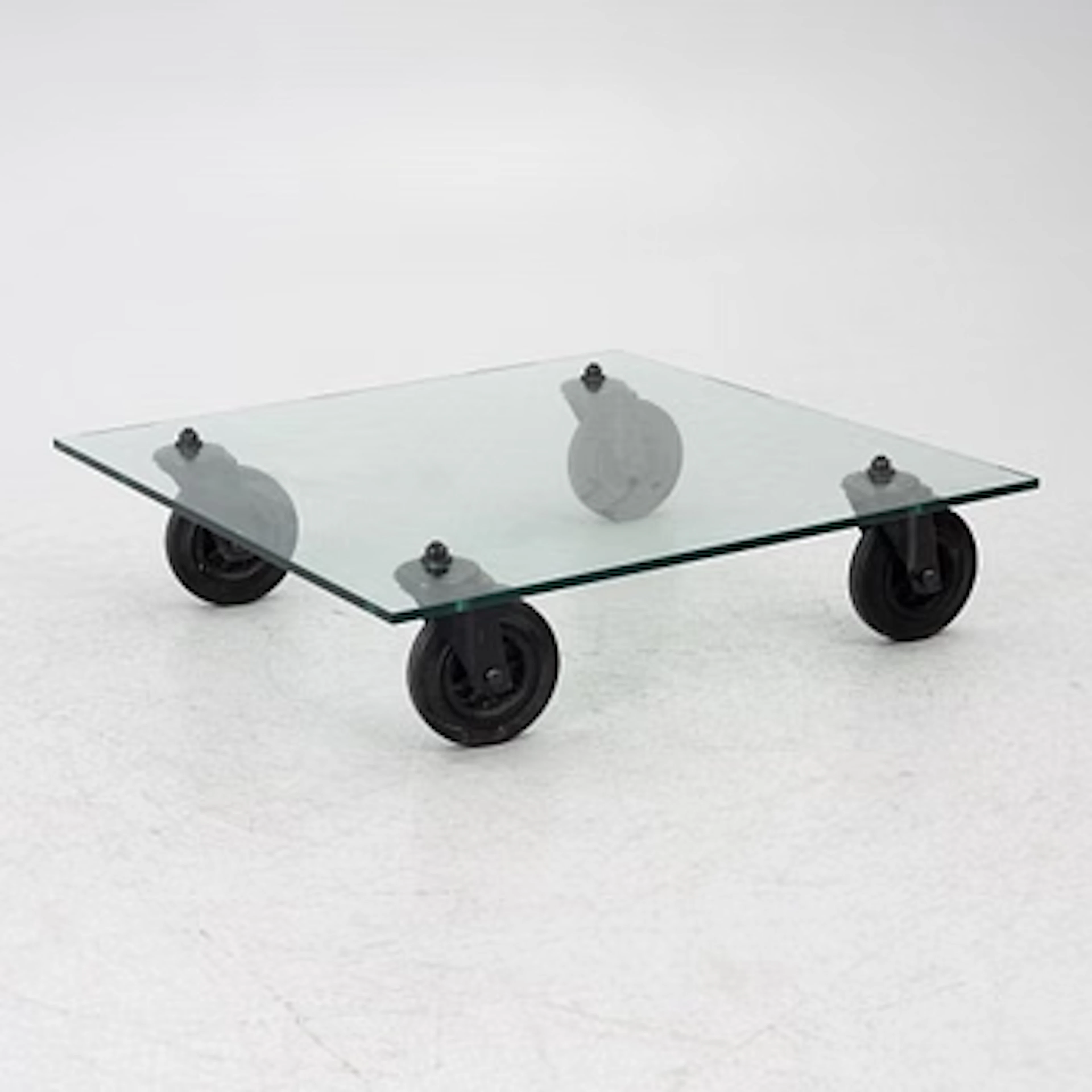 Gae Aulenti, coffee table, “Tavolo con Ruote”, Fontana Arte, Italy