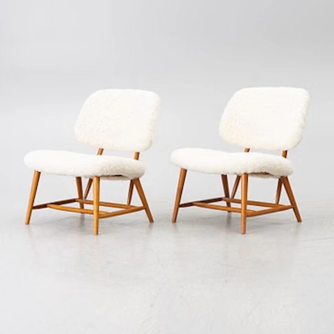 Alf Svensson, Armchairs, a pair, TeVe, Bra Bohag. Studio Ljumgs industrier