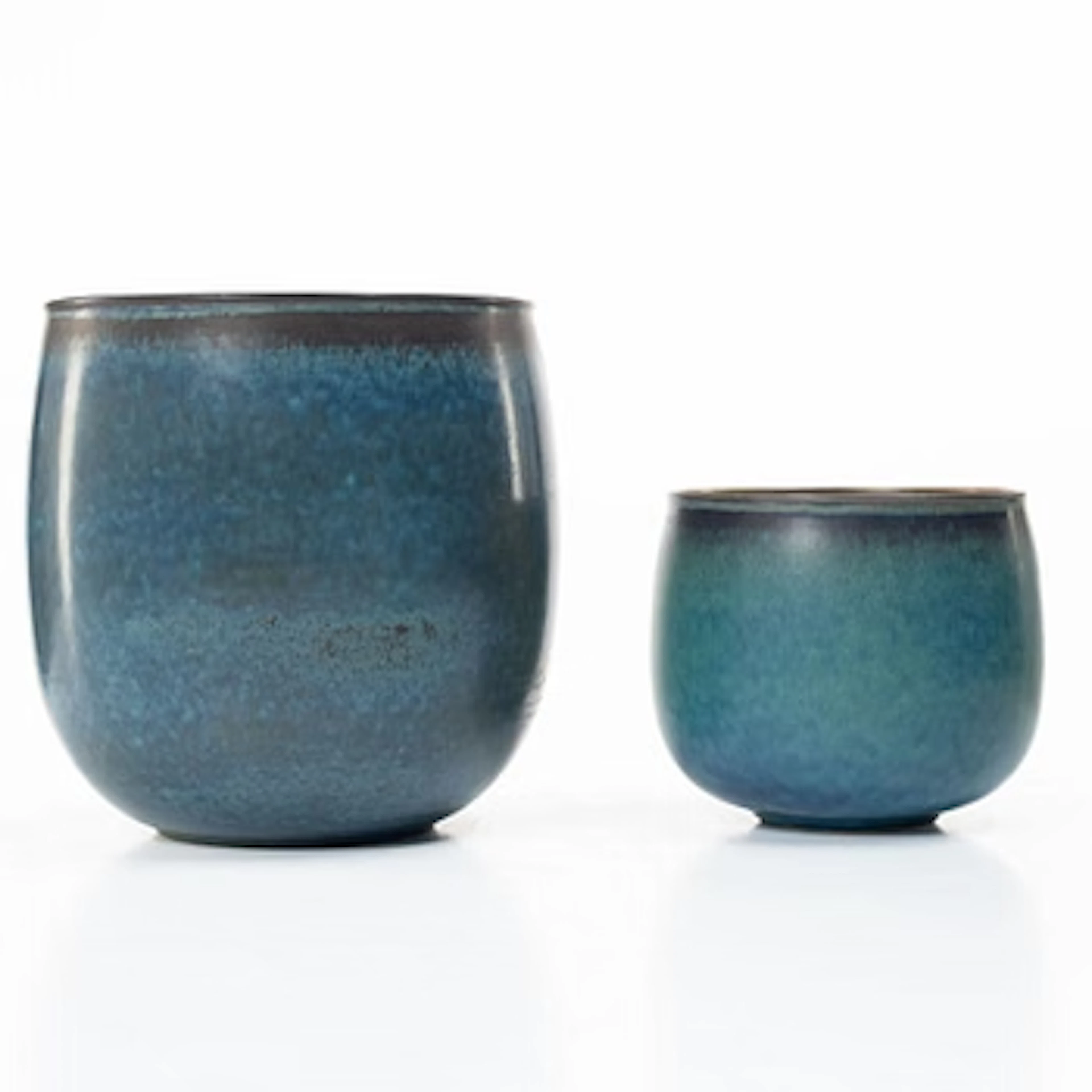 Stig Lindberg, Two stoneware bowls, Gustavsbergs Studio, 1969, and