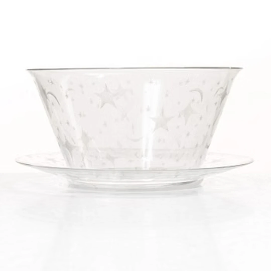 Edward Hald, A glass bowl in "Stjärnhimmelsmönstret", Orrefors, 1920s.