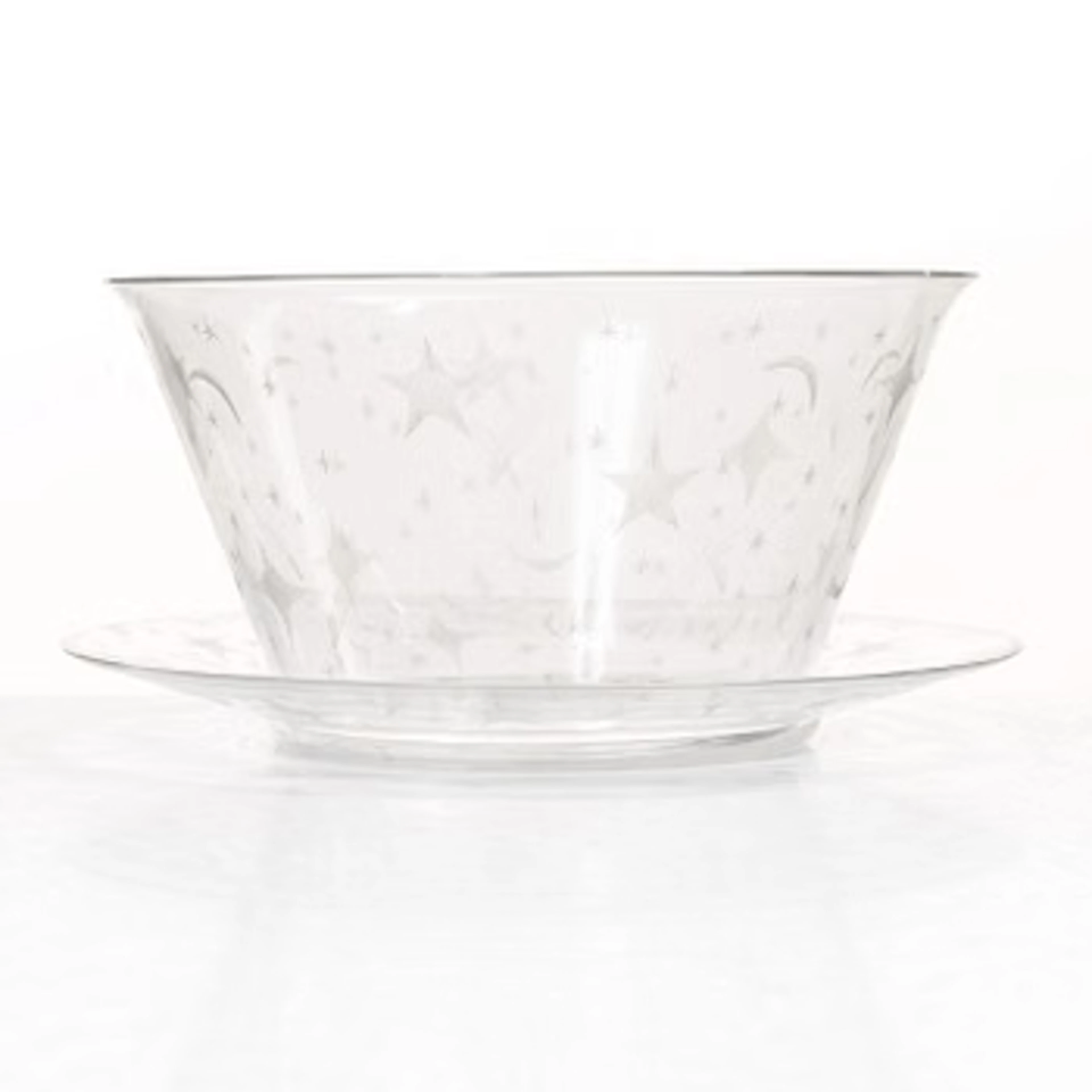 Edward Hald, A glass bowl in "Stjärnhimmelsmönstret", Orrefors, 1920s.