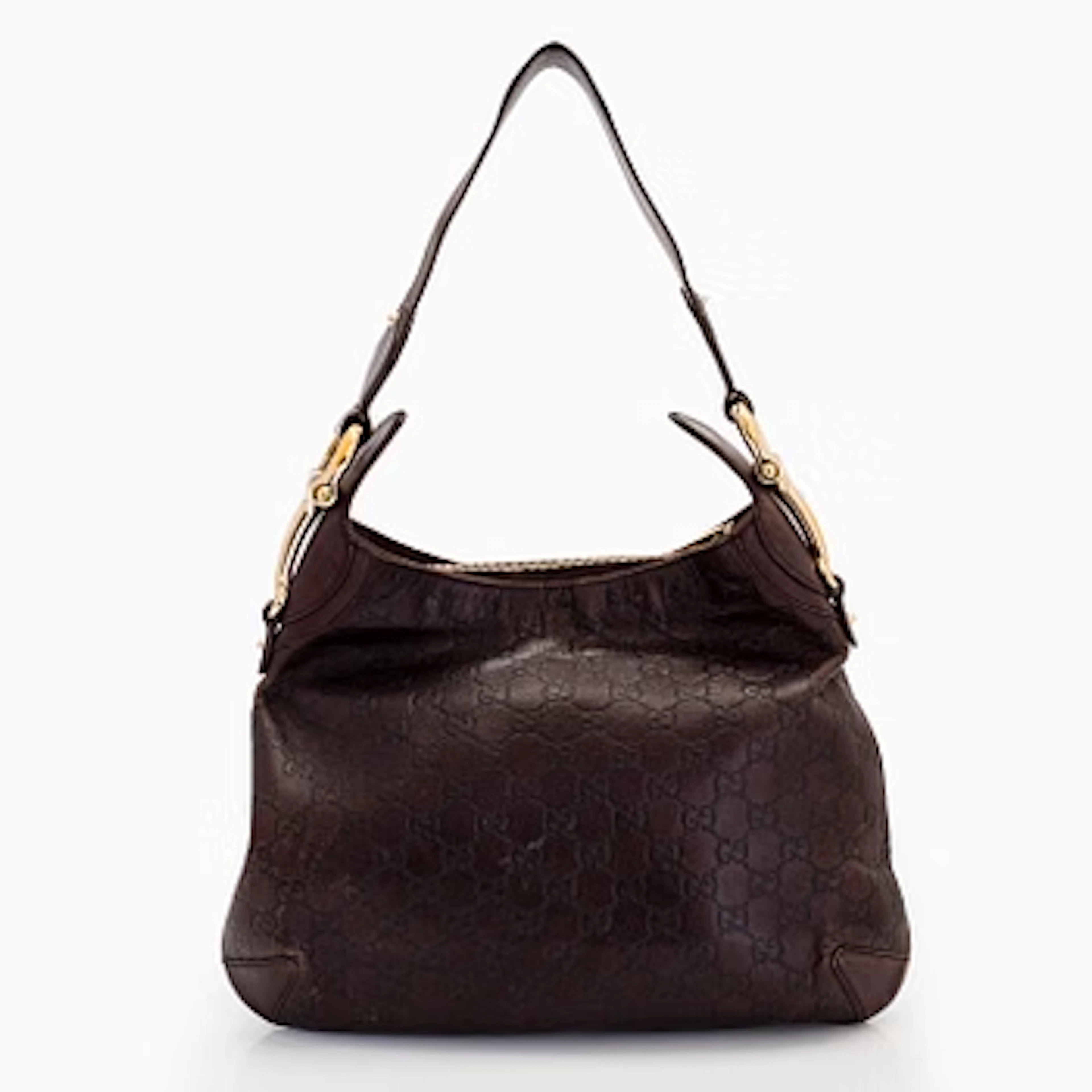 Gucci, a leather shoulder bag.
