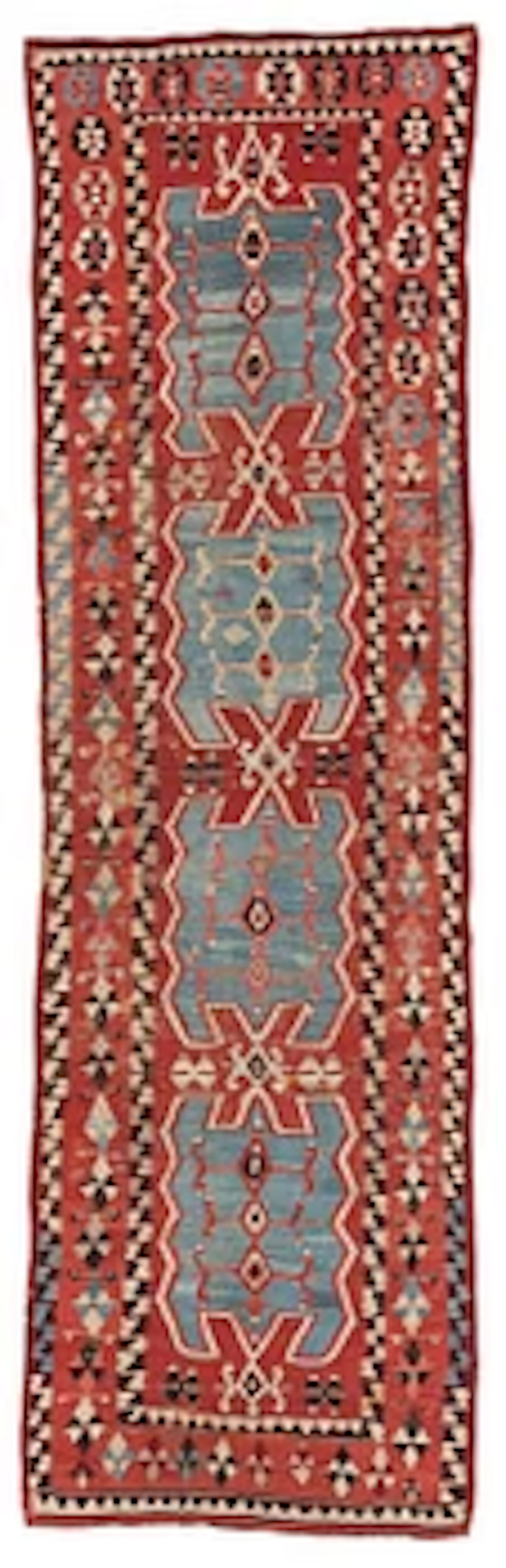 An antique central Anatolian kilim, probably Aksaray, c. 404 x 117 cm.