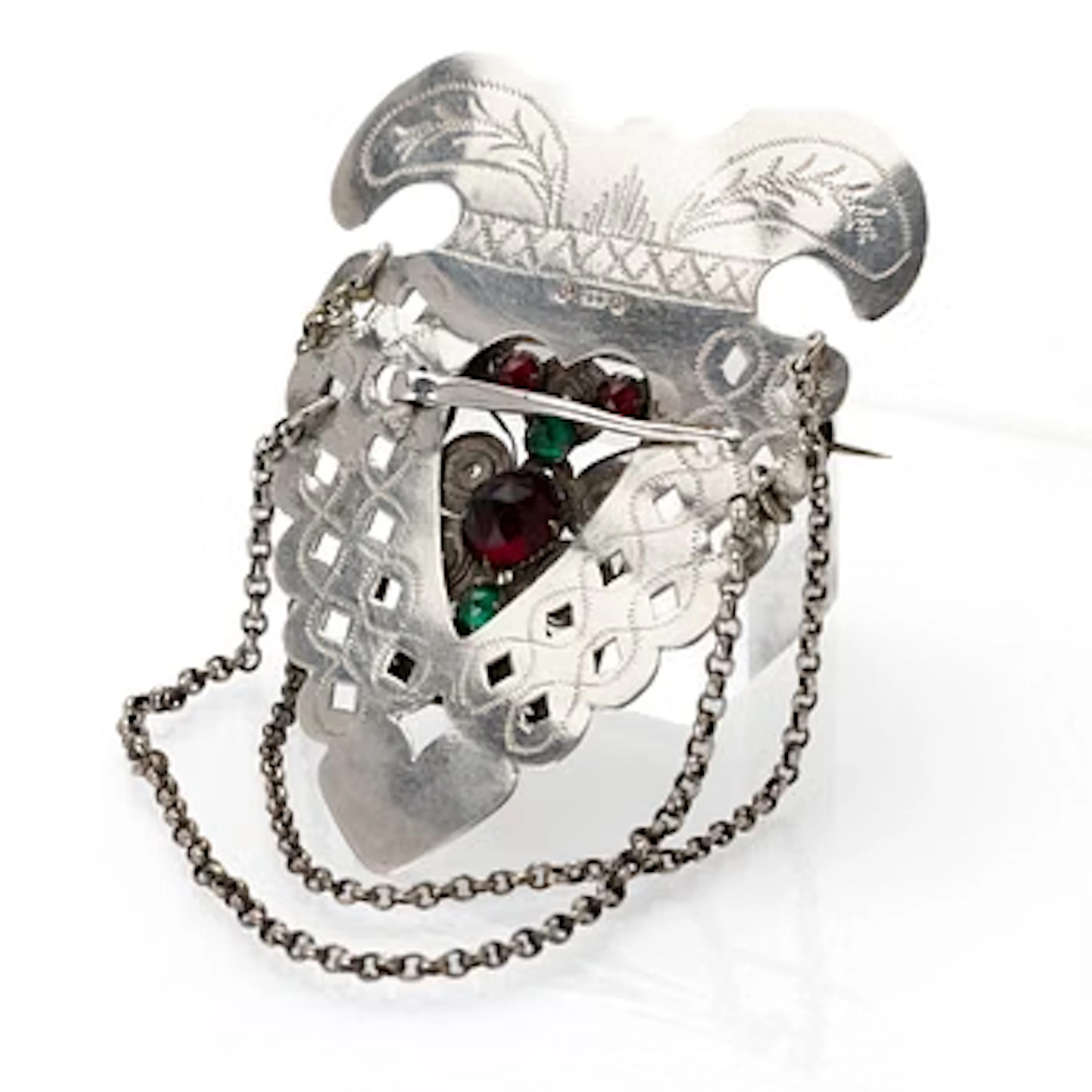 Costume jewellery, silver, Claes Christian Carlén (1830–44), Borås.