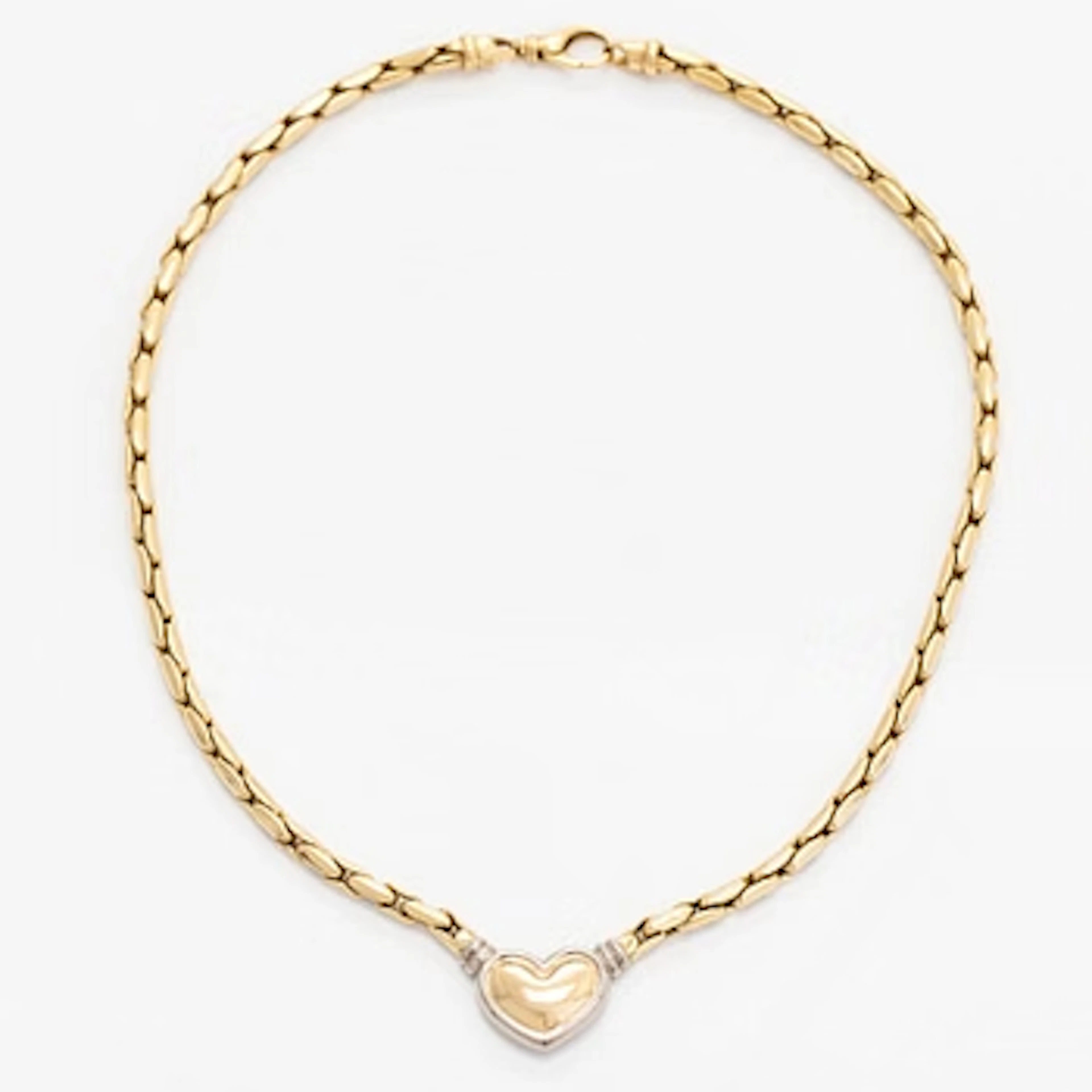 Necklace, 18K gold and white gold, Italy.