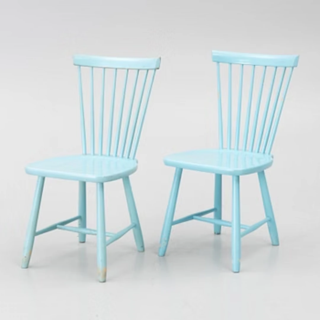 Carl Malmsten, A pai of Lilla Åland chairs, Stolab, 2000.