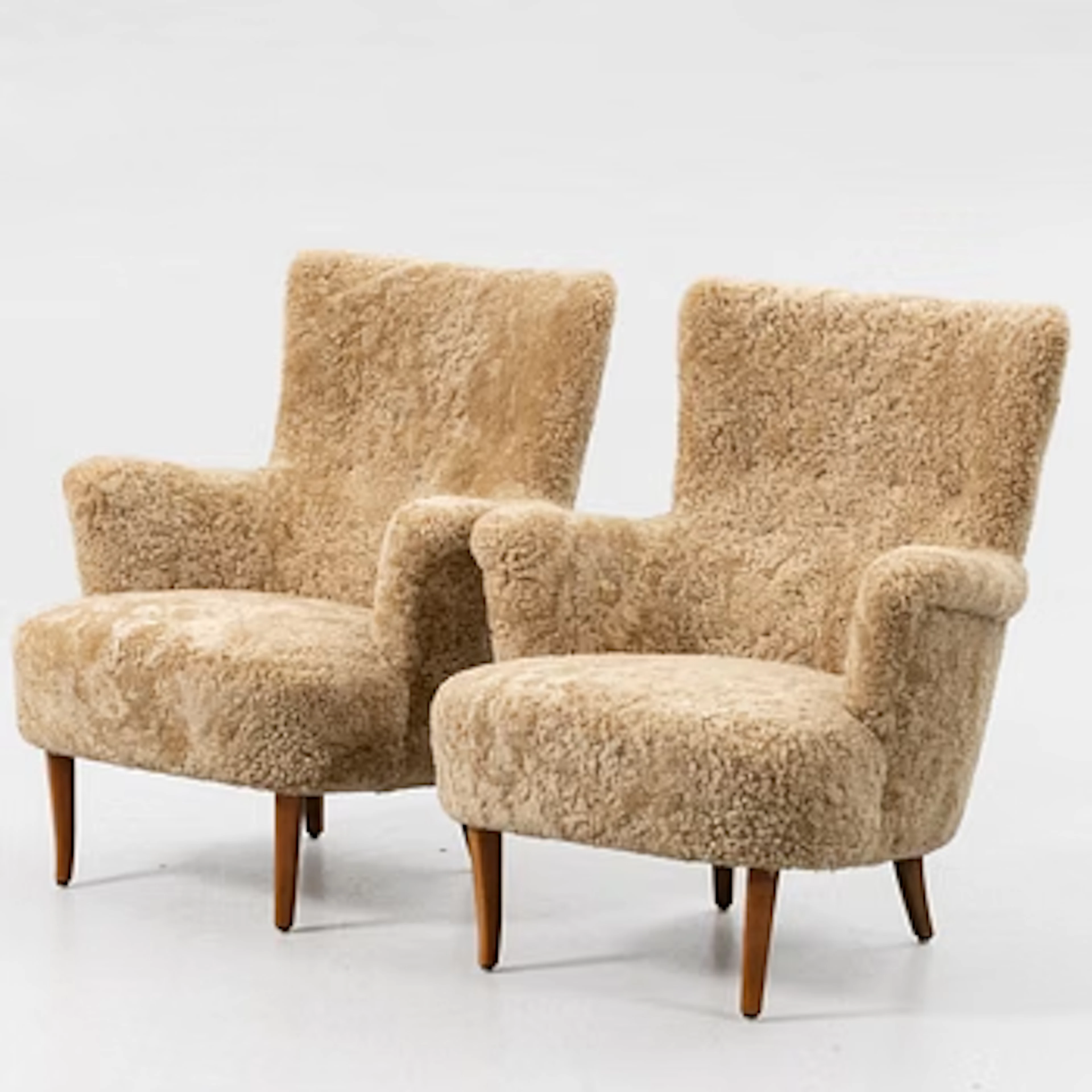 Carl Malmsten, Armchairs, a pair, “Stora Furulid”, O.H. Sjögren, mid-20th