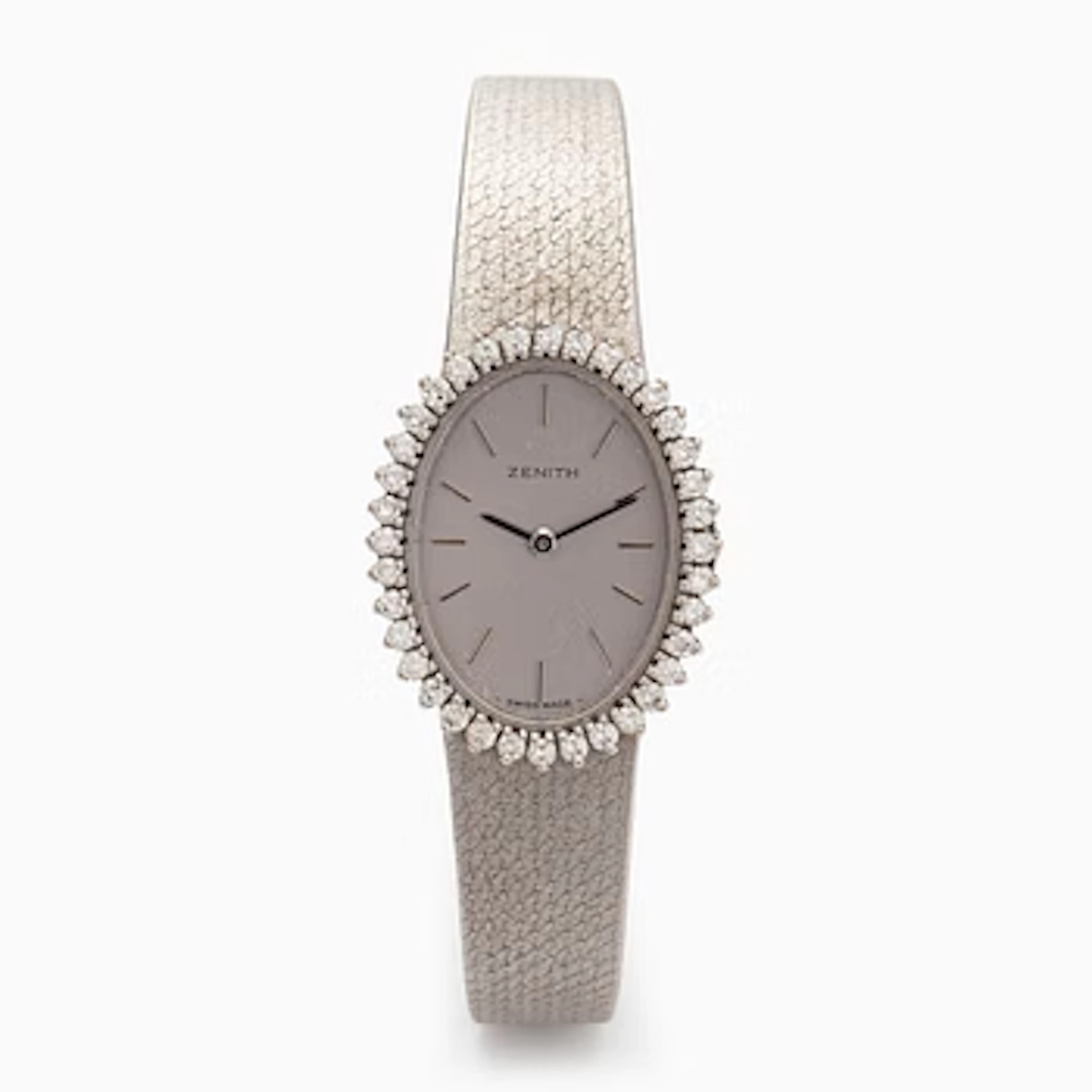Zenith, wristwatch, 28 x 12 mm, brilliant-cut diamonds, 18K white