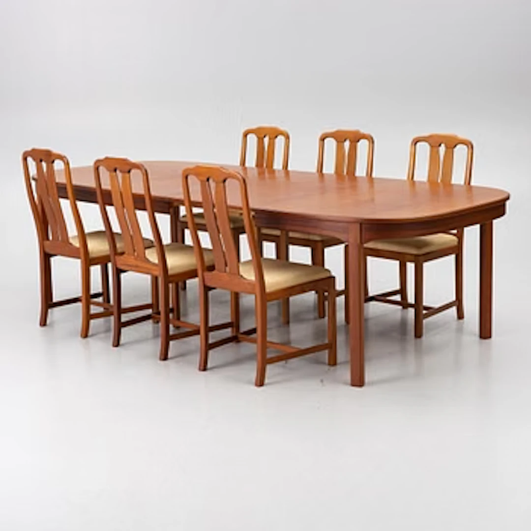 Carl Malmsten, a seven-piece dining suite, 'Ambassadör'.