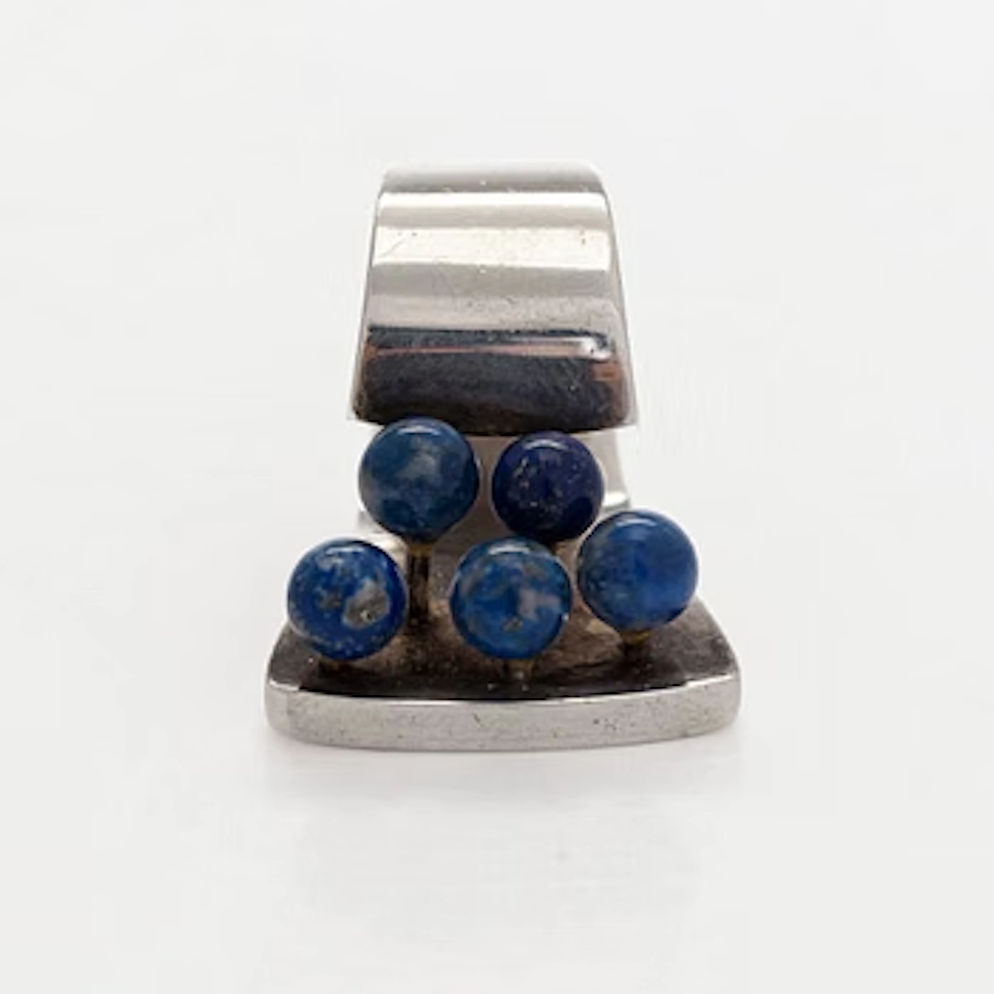 Pekka Piekäinen, ring, silver, lapis lazuli, Auran Kultaseppä, Turku 1973.