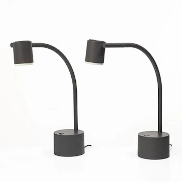 Ettore Sottsass, "Halo Click", bordslampor, 1 par, Philips 1988.