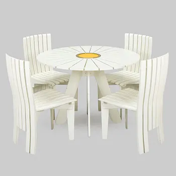 Alvar & Aino Aalto, a 5-piece 'Aurinko' (Sun-series) garden furniture