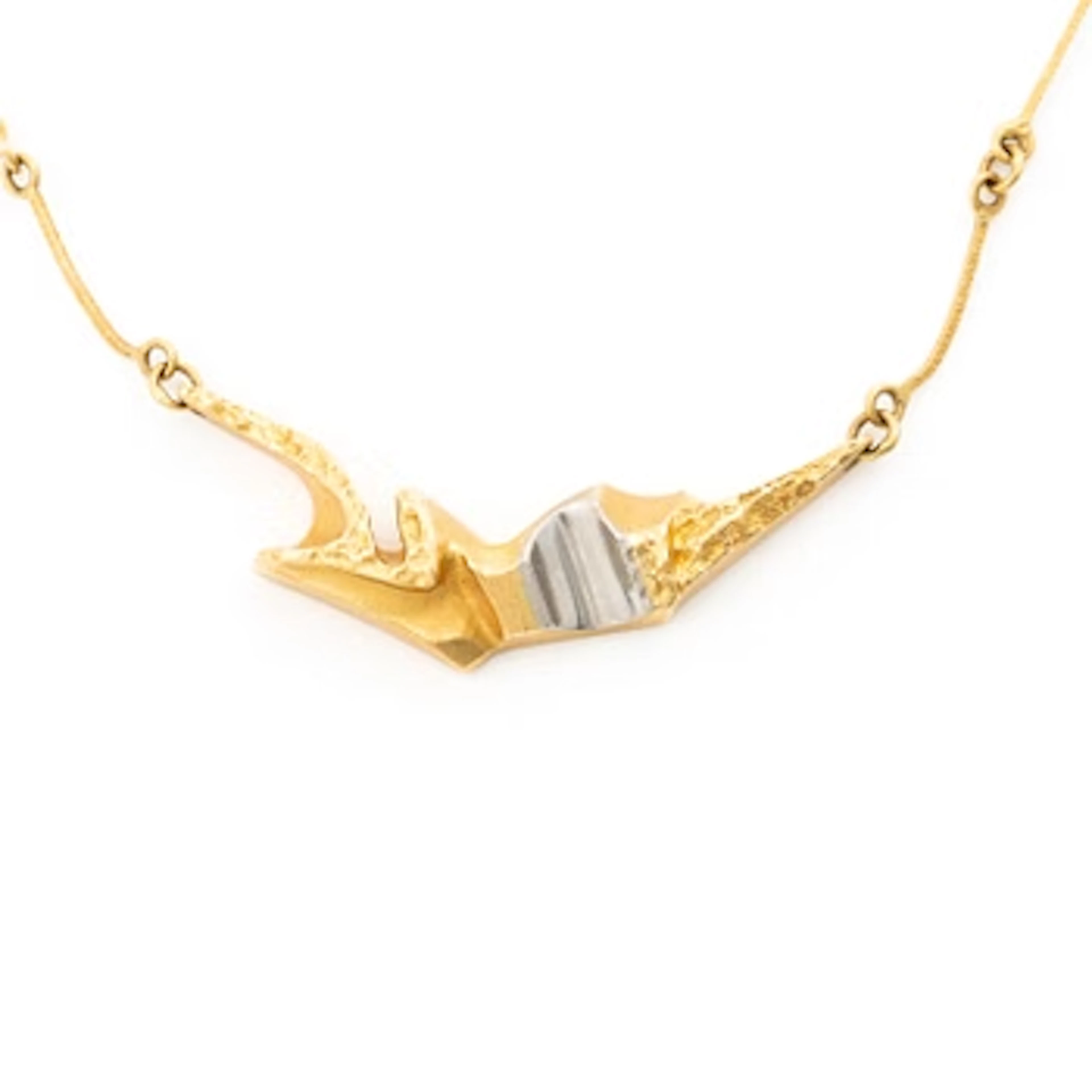 Björn Weckström, necklace, “Jonathan”, 18K gold, platinum, Lapponia.