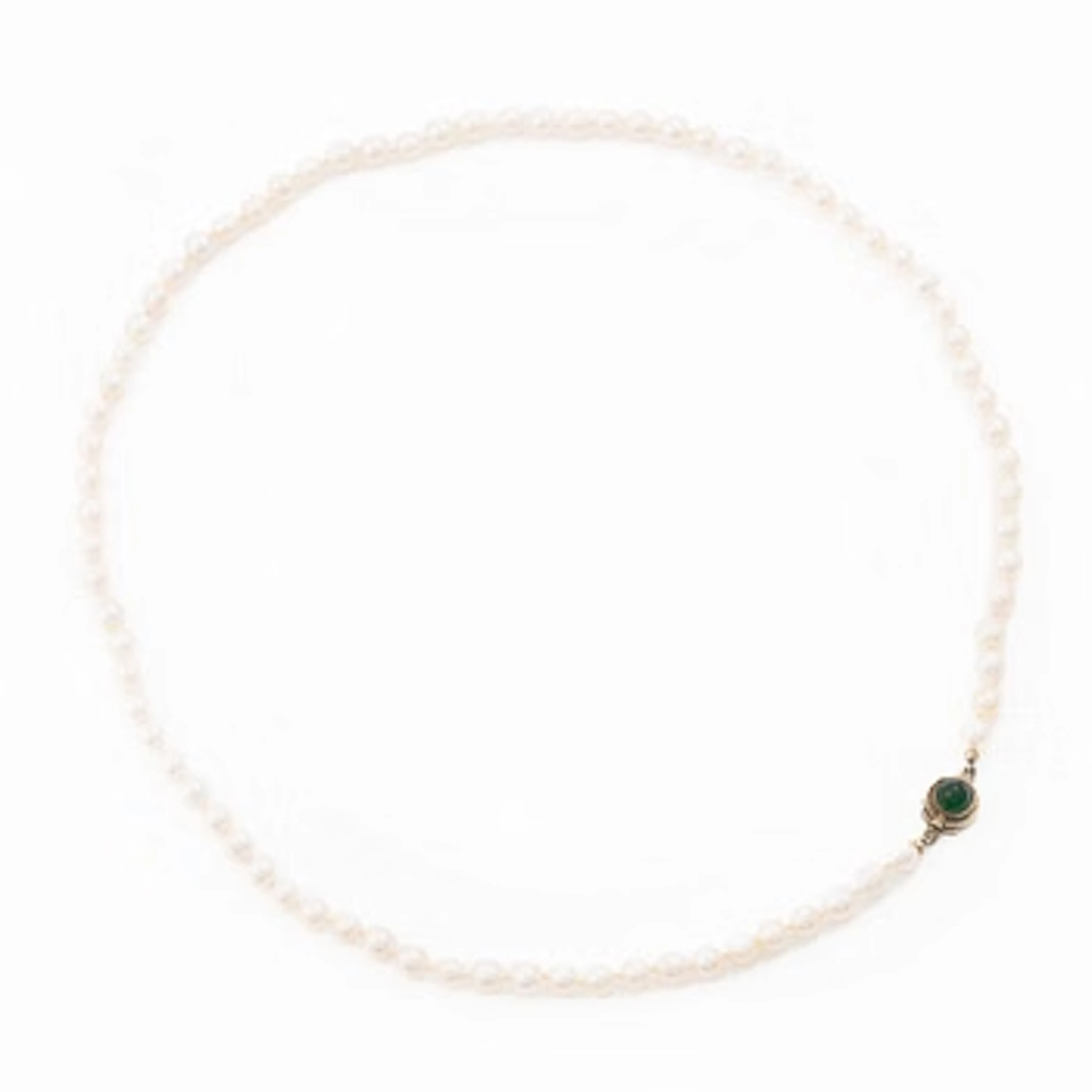 Cultured pearl necklace with Niels Erik From clasp, Denmark, silver