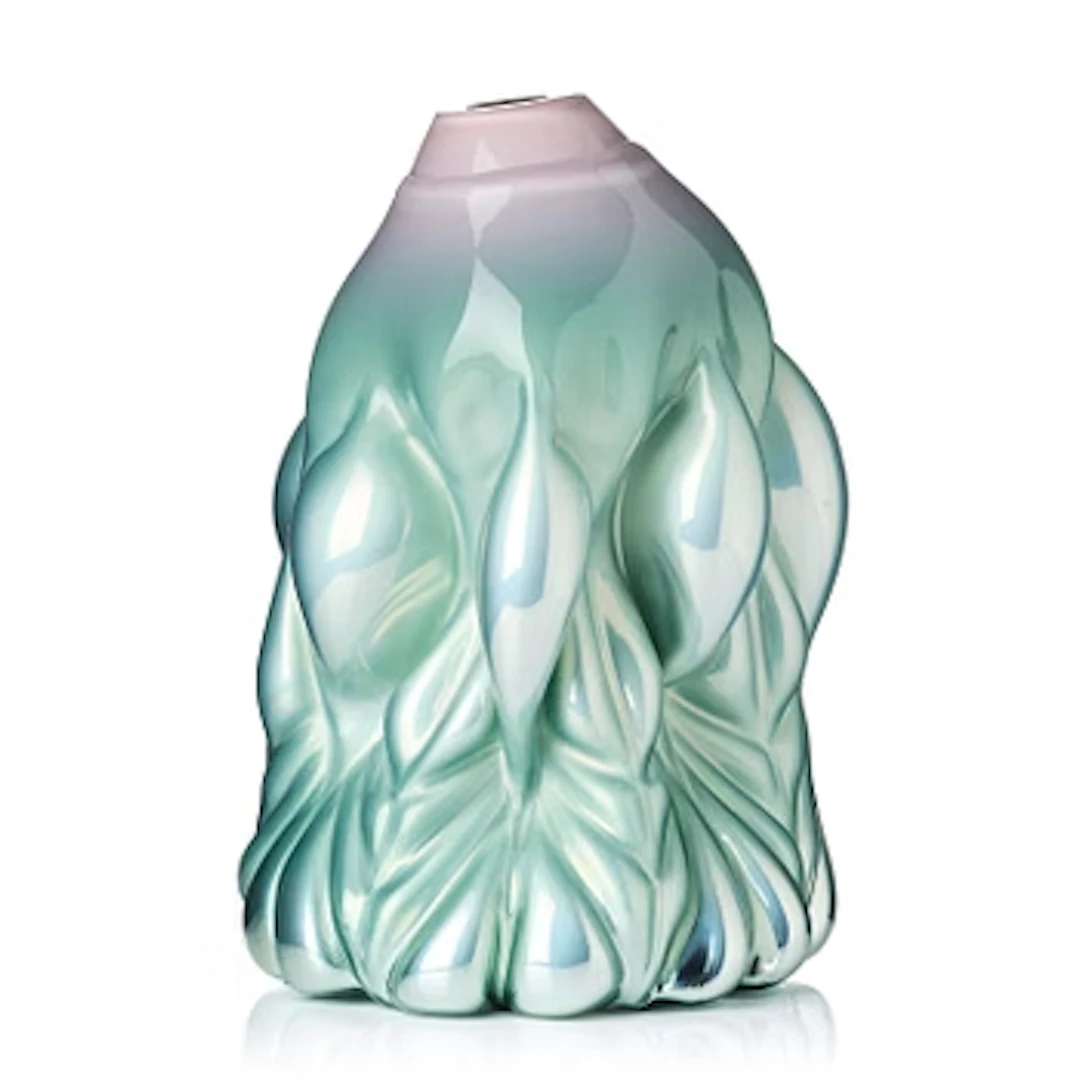Hanna Hansdotter, "Dripping Print", a glass sculpture, The Glass Factory