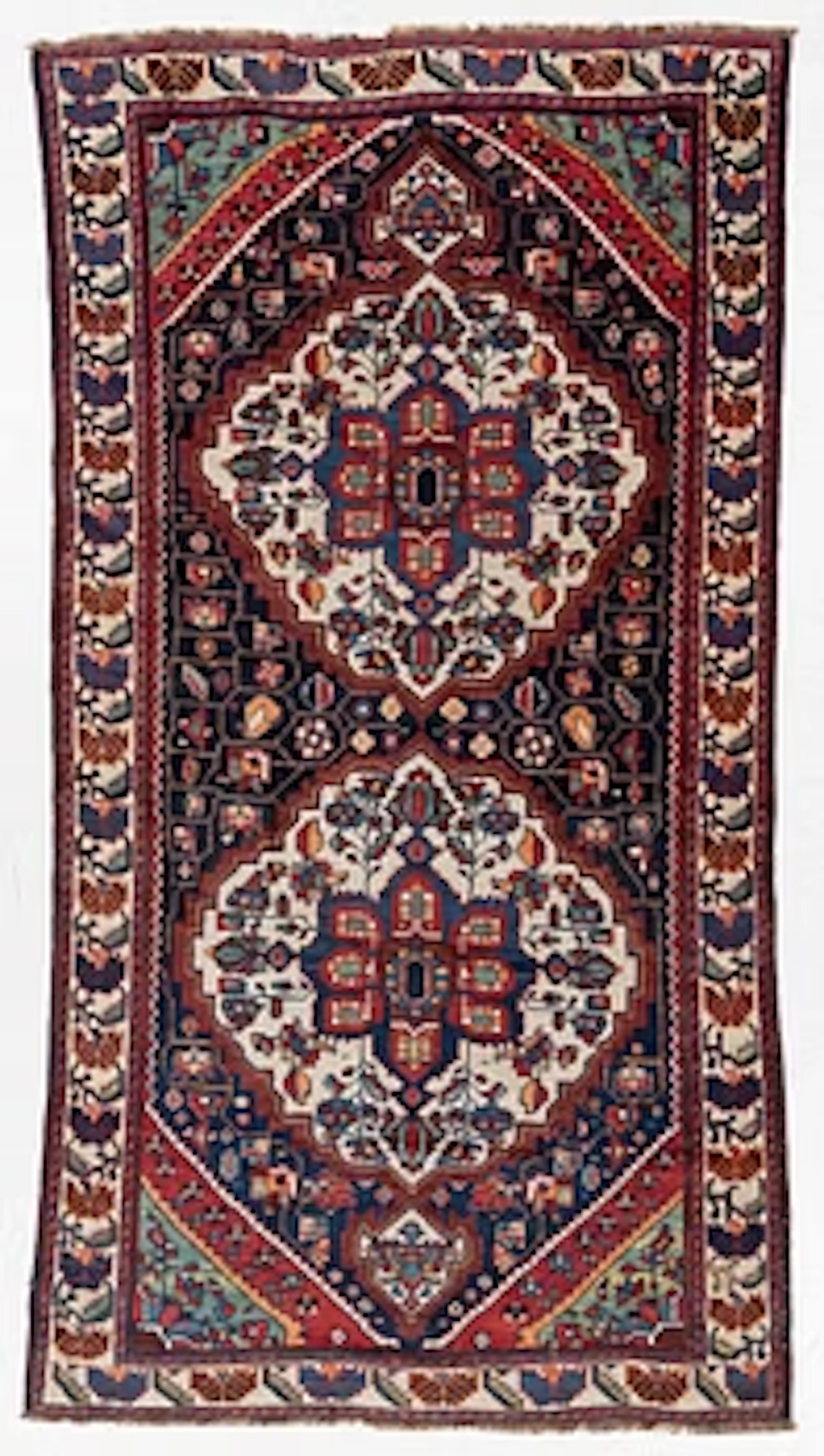 Carpet, antique Bakhtiari, approx. 290 x 153 cm.
