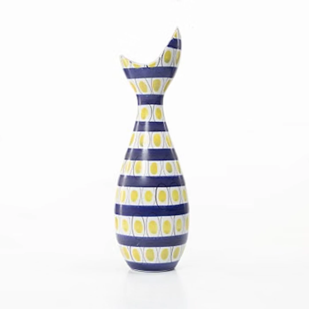Stig Lindberg, Vase, faience, Gustavsbergs studio.