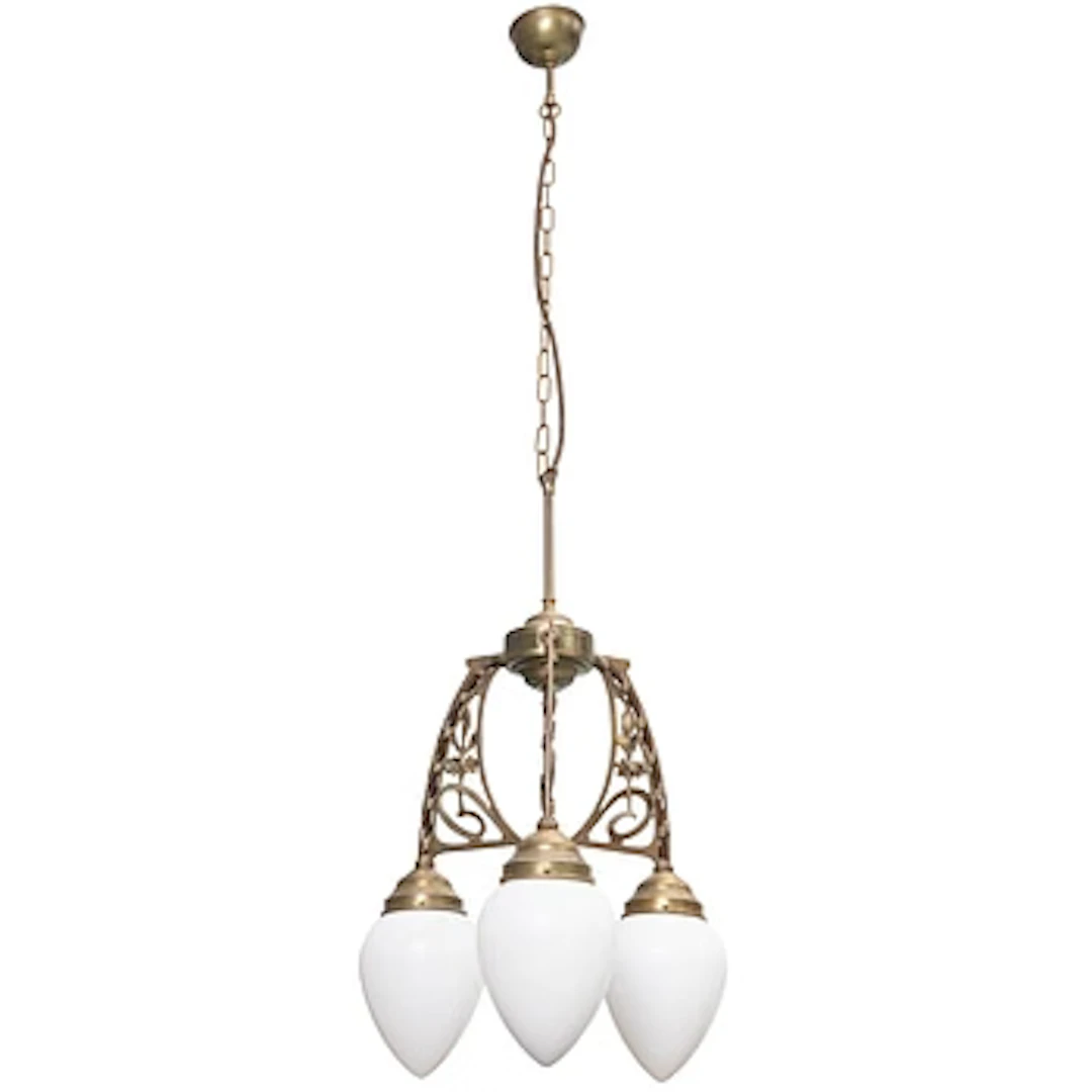 Ceiling lamp, D53, Art Nouveau style, circa 2000, Berliner Messinglampen