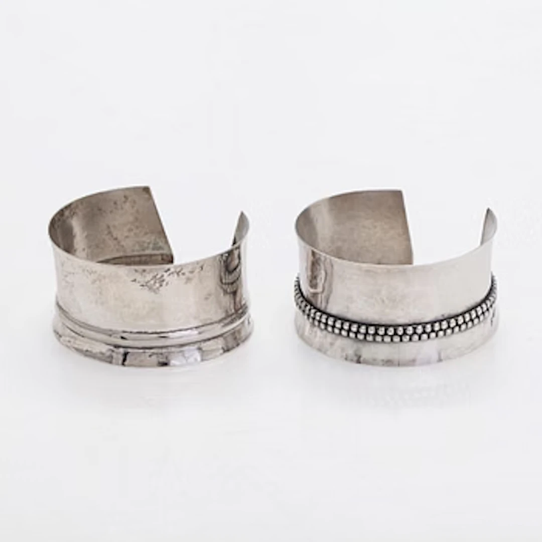 Mauno Honkanen, bracelets, 2 pcs, silver, A. Tillander, Helsinki 1964.
