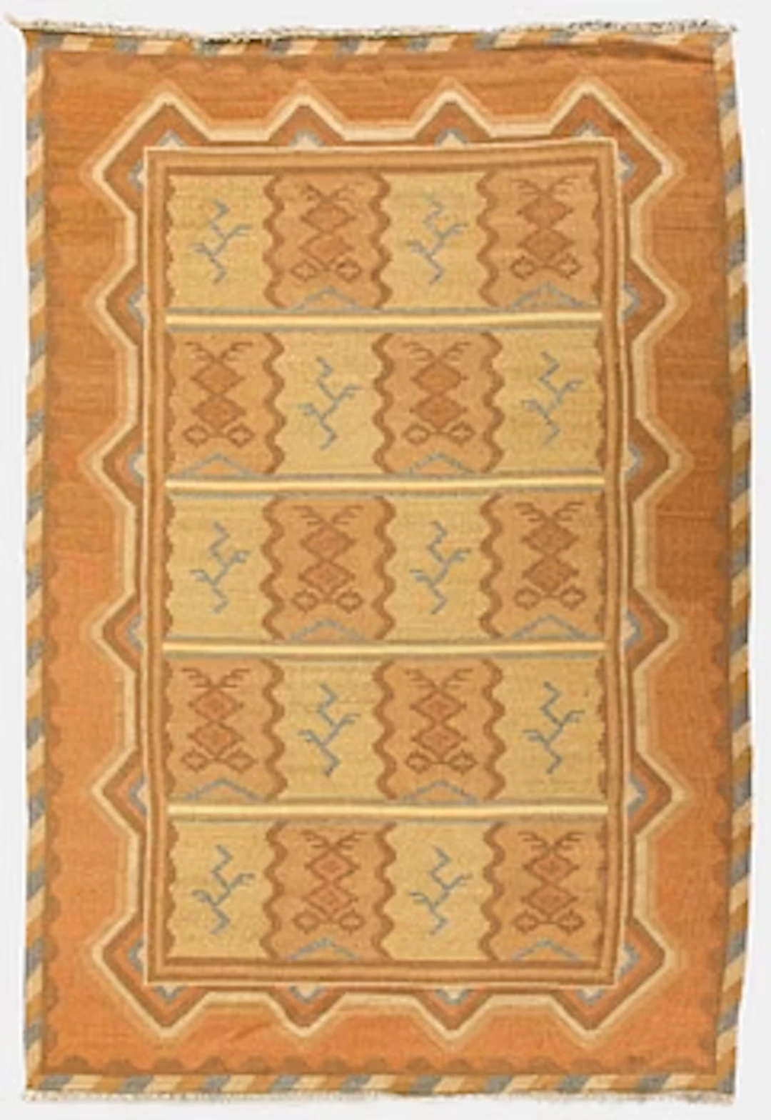 Aino Keinänen-Baeckmann, A 1920s Finnish flat weave carpet. Circa 300 x 203 cm.