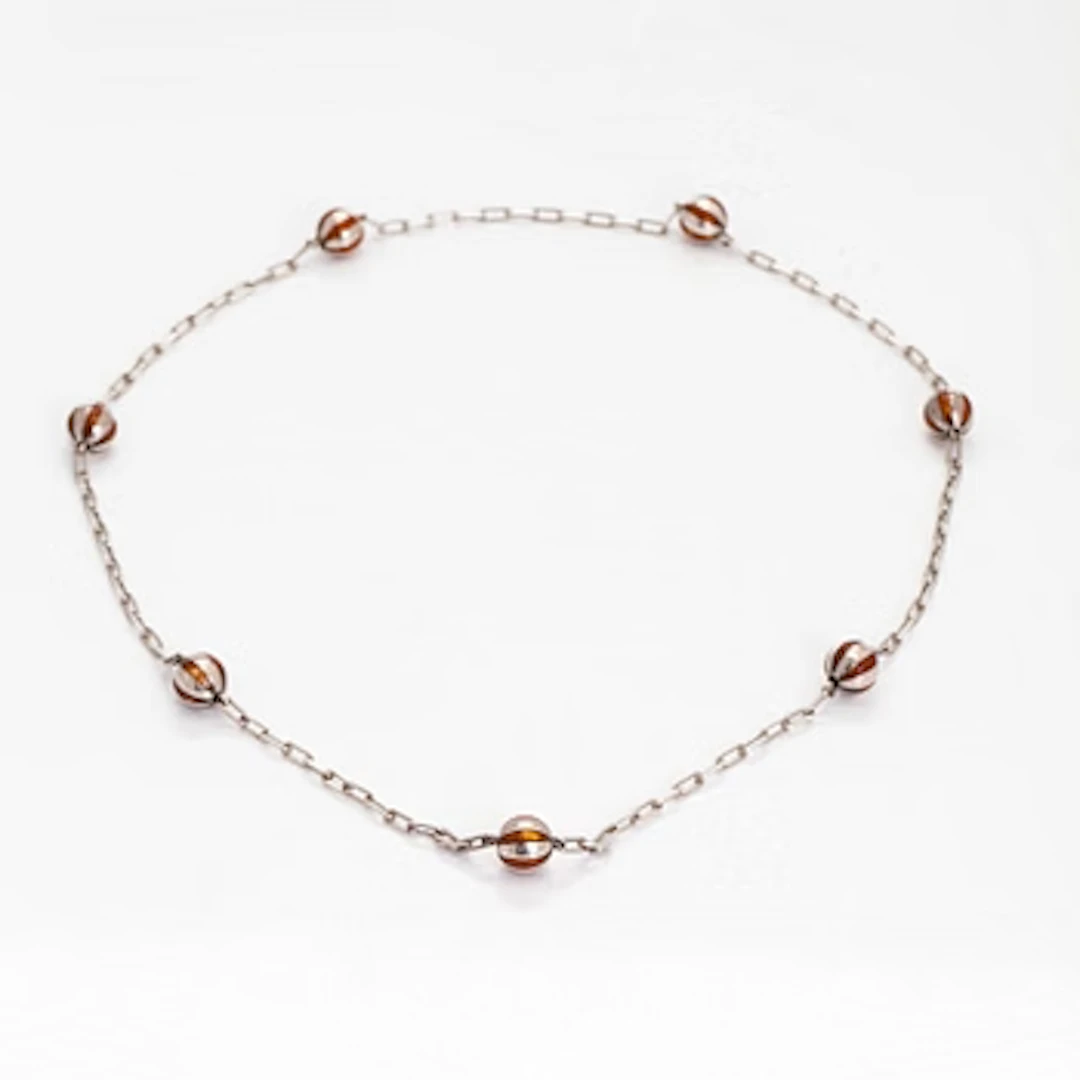 Necklace, silver, enamel, A. Tillander; Helsinki 1975.